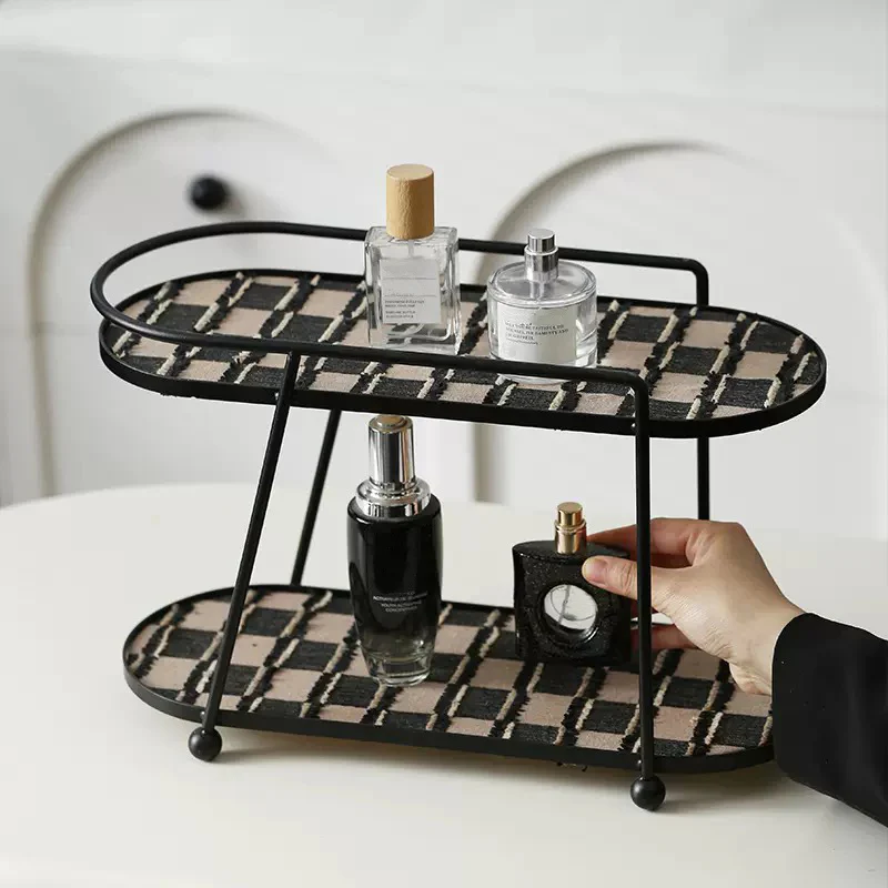 2 Tier Luxury Display Tray Black Brown - Image 10
