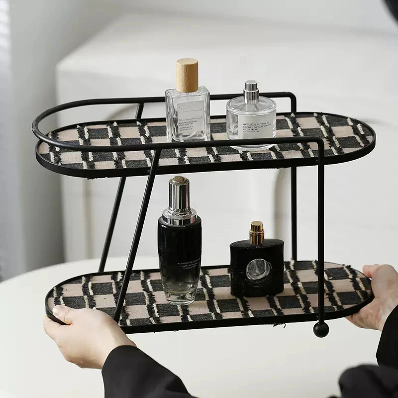 2 Tier Luxury Display Tray Black Brown - Image 9