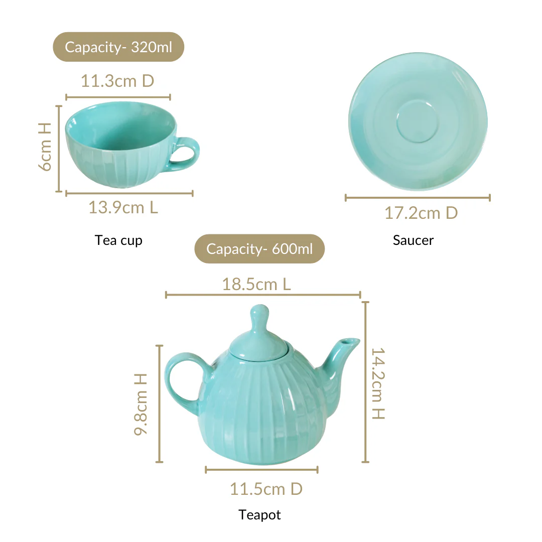 3 Piece Ambrosia Tea Set For 1 - Image 5