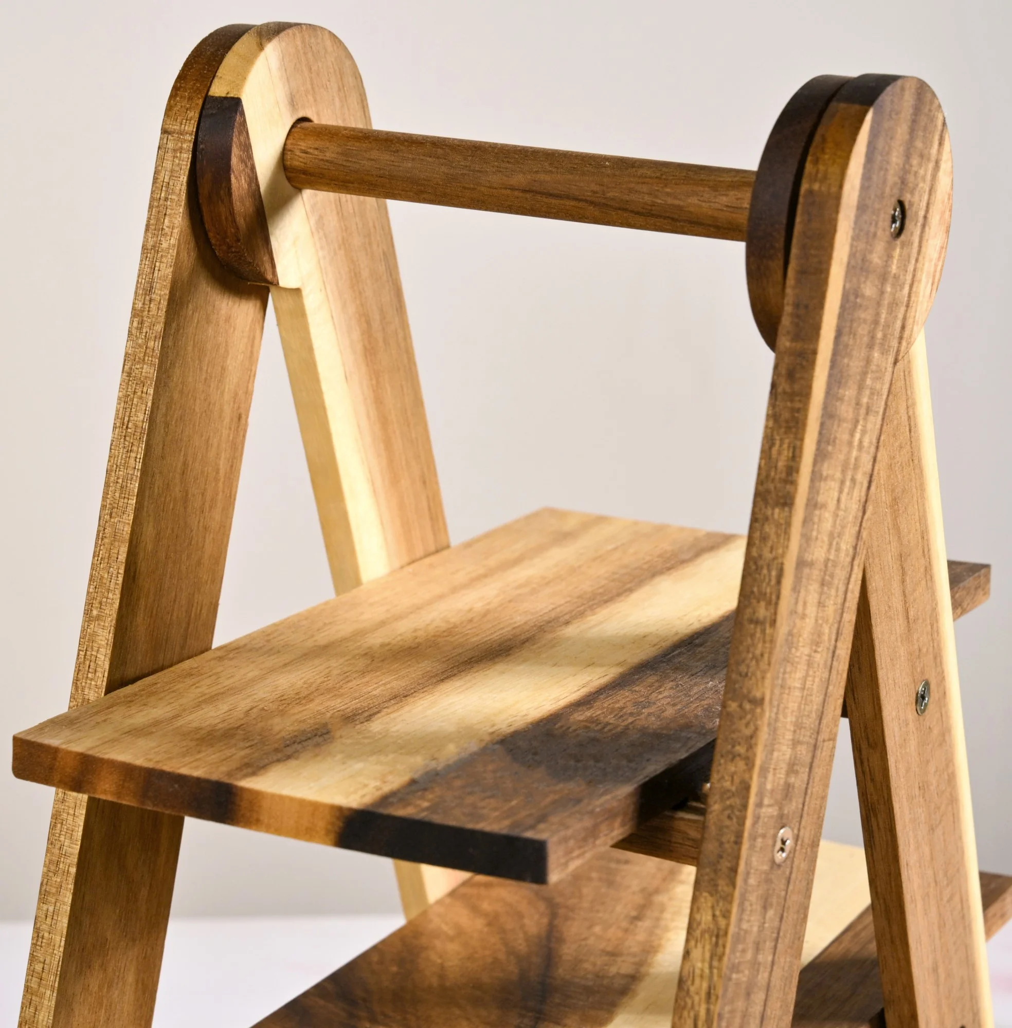 3 Tier Acacia Wood Serving Platter Stand - Image 6