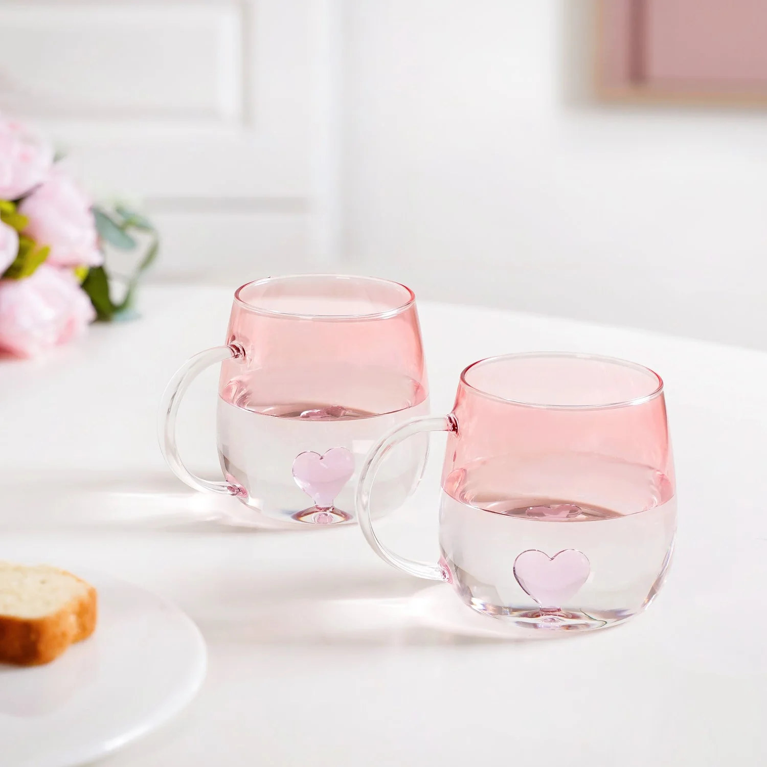 3D Pink Heart Ombre Mug Set Of 2 450ml - Image 8