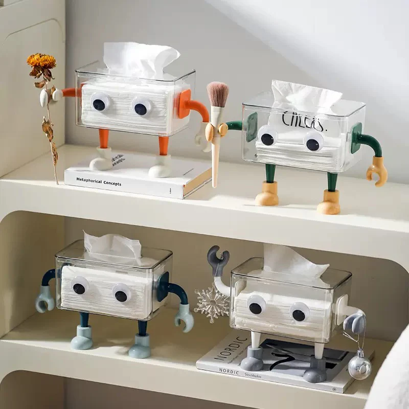 3D Robot Design Tissue Box Blue - Image 10