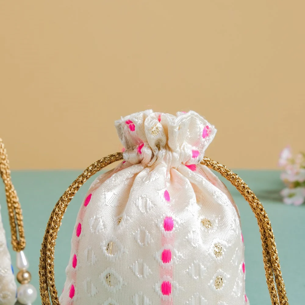 Aakriti Zari Festive Shagun Potli Bag Set Of 2 - Image 10