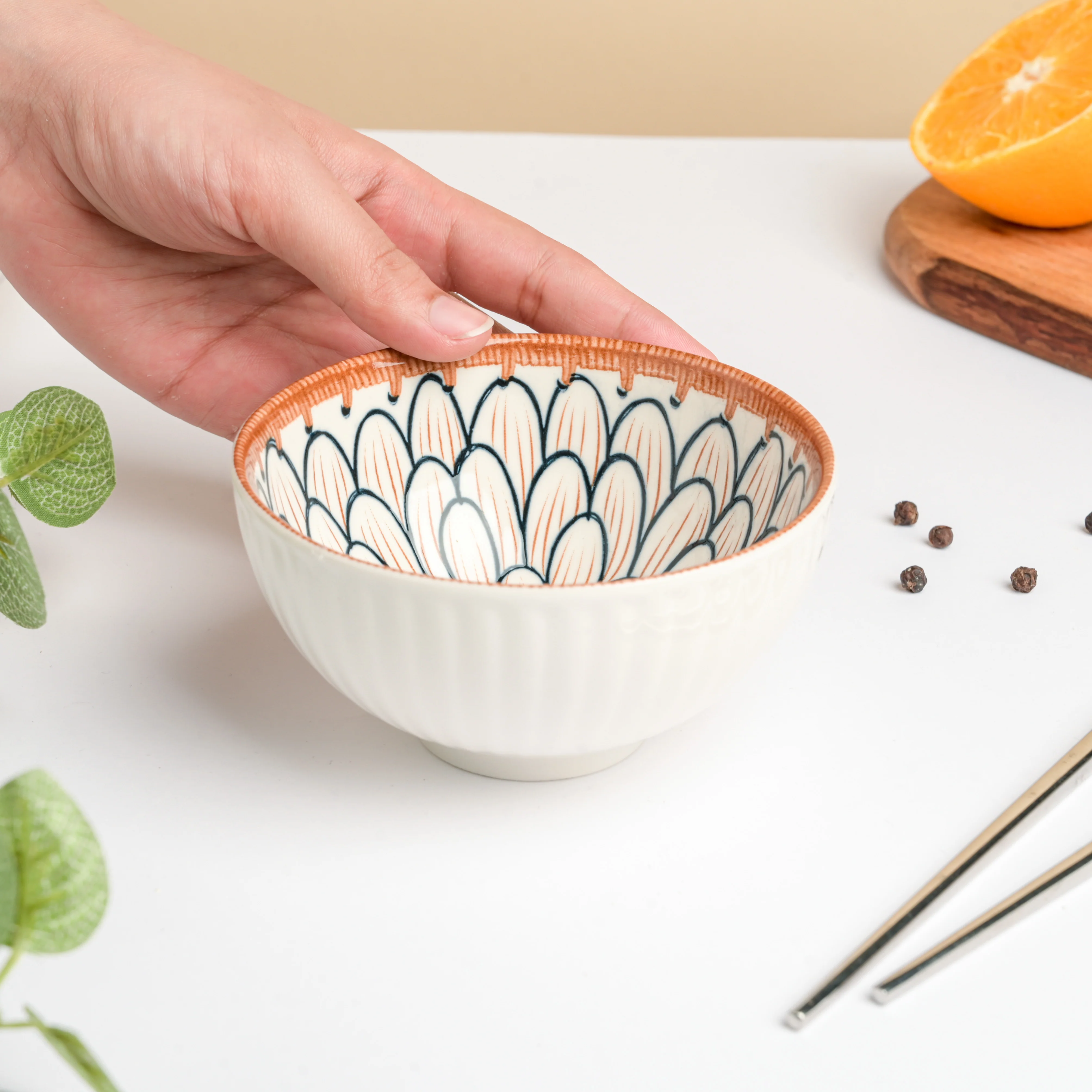 Abloom Ceramic Snack Bowl 4.5 Inch 250 ml - Image 2