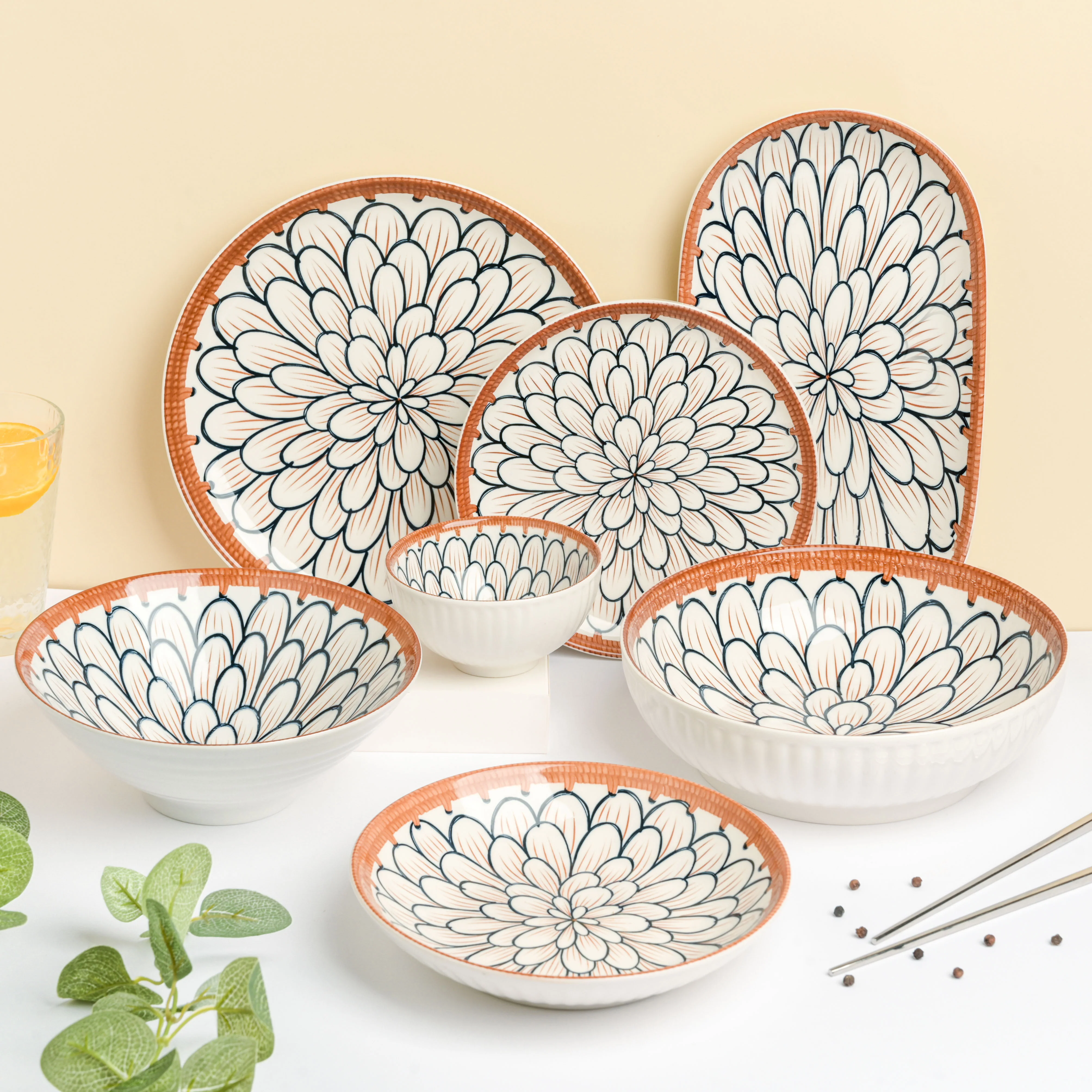 Abloom Ceramic Snack Dish 8 Inch - Image 7