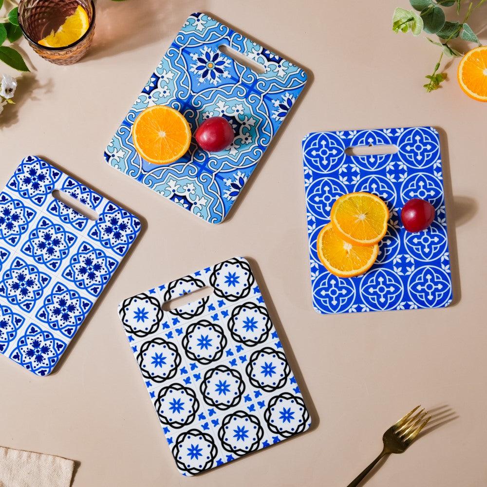 Abstract Moroccan Zellij Art Rectangle Tile Trivet Blue 7 Inch - Image 7