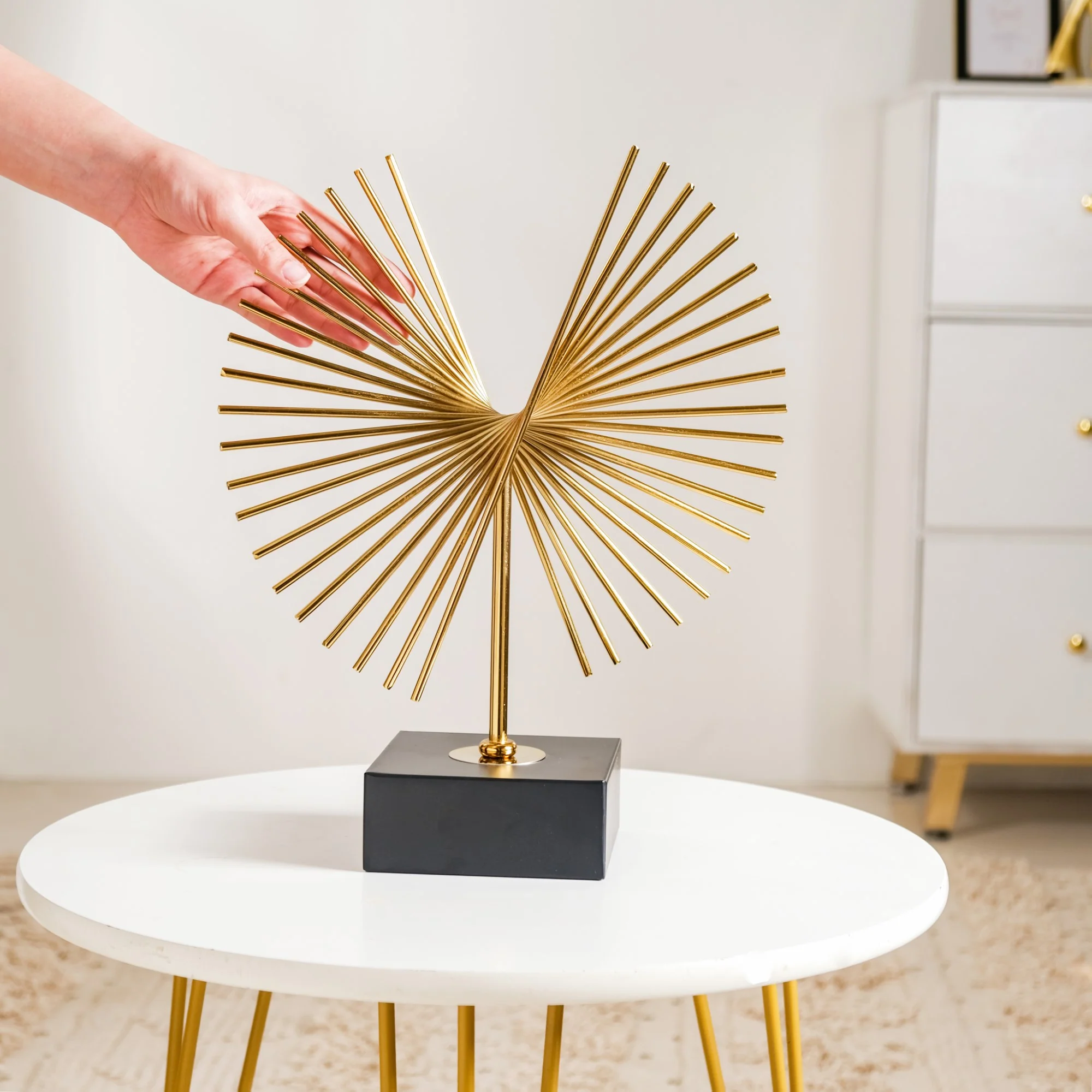 Abstract Radiance Decor Showpiece Gold Large - Image 2
