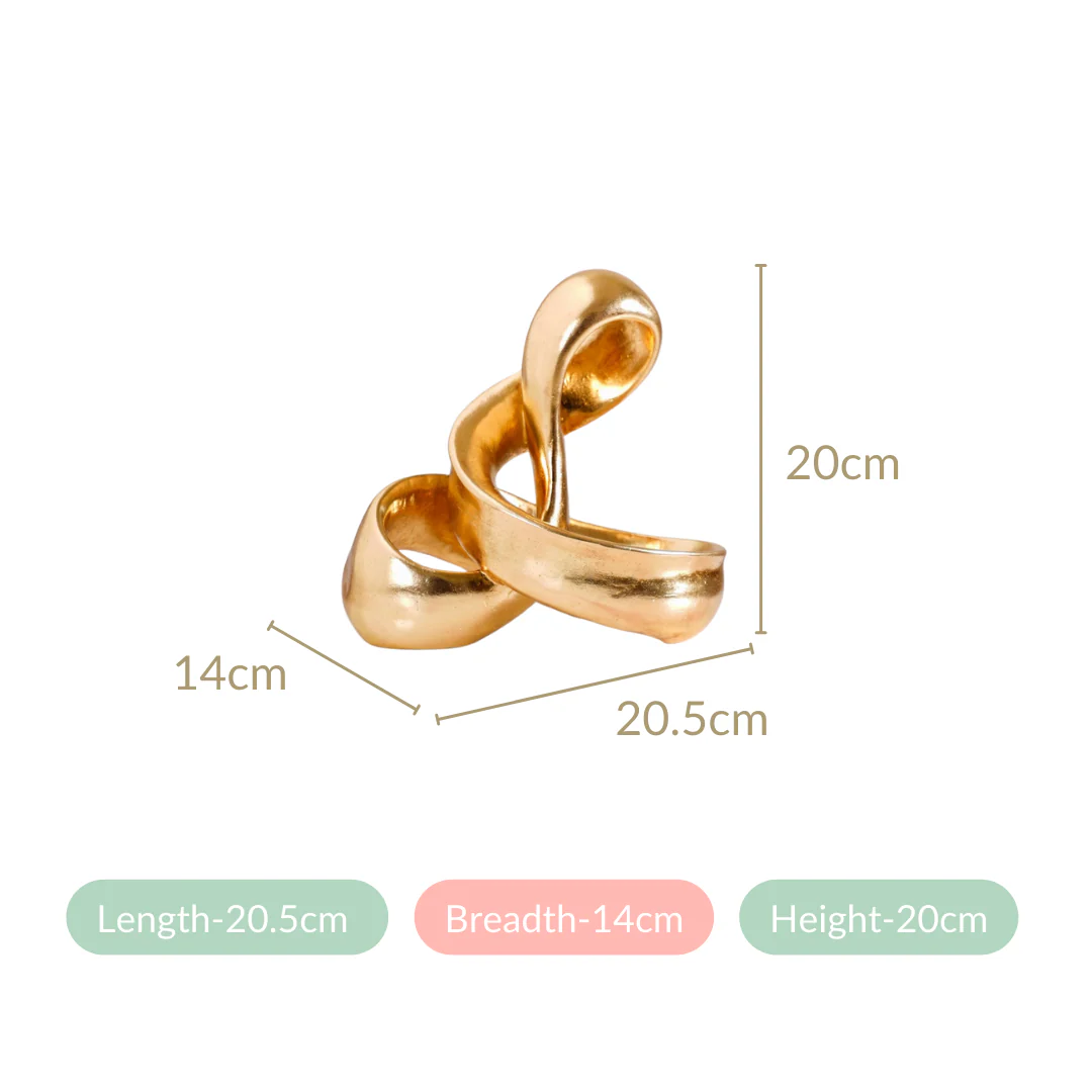 Abstract Twisted Decor Showpiece Gold - Image 5