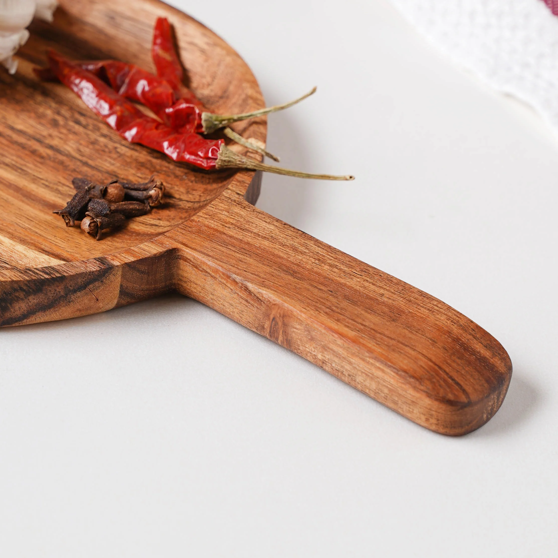 Acacia Farmhouse Platter With Handle 6 inch - Image 7