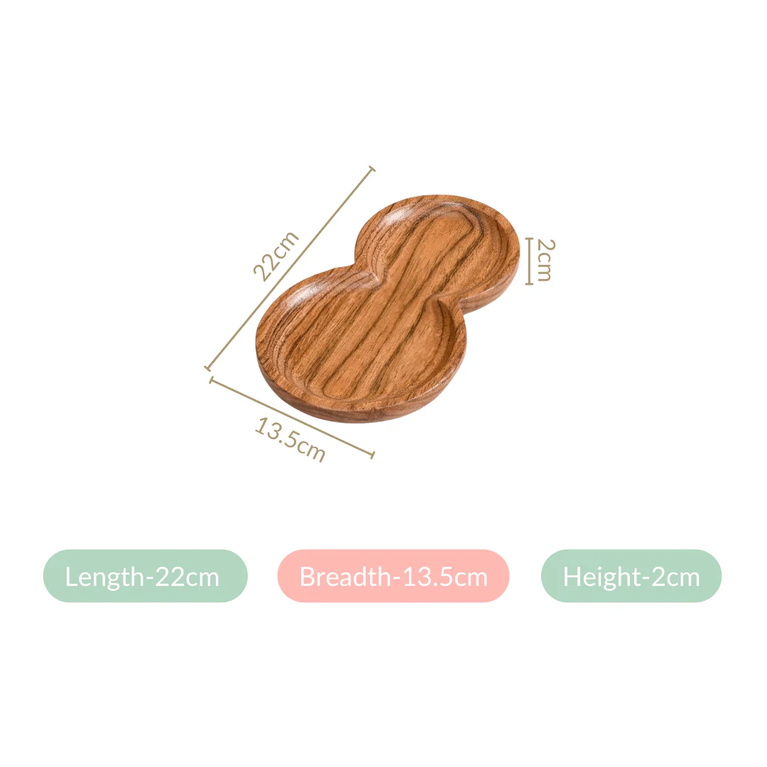Acacia Wood Eight Shape Serving Platter 8 Inch - Image 5