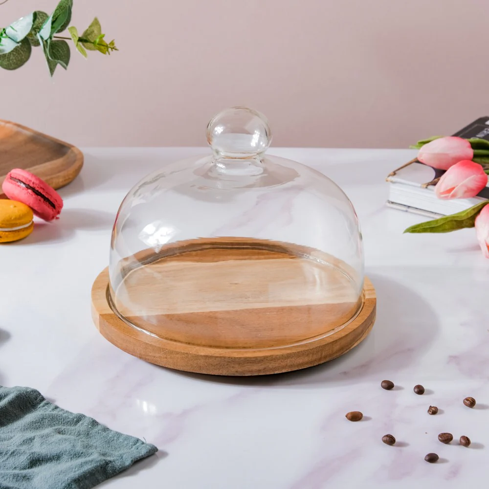 Acacia Wood Rotating Cake Stand 8 Inch - Image 3