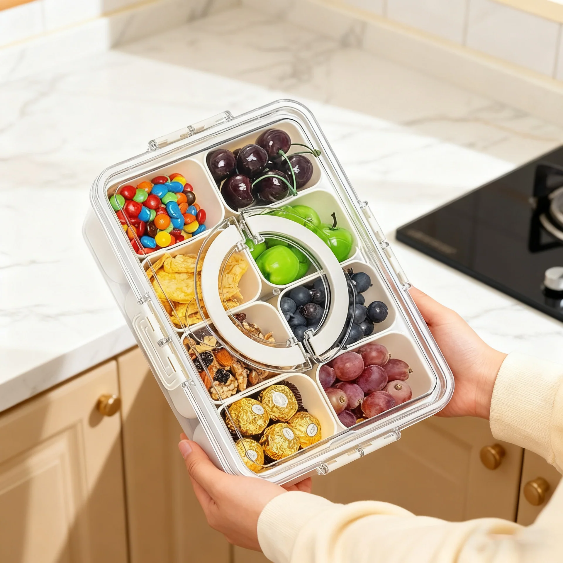 Airtight Fridge Storage Box With 8 Compartments - Image 9