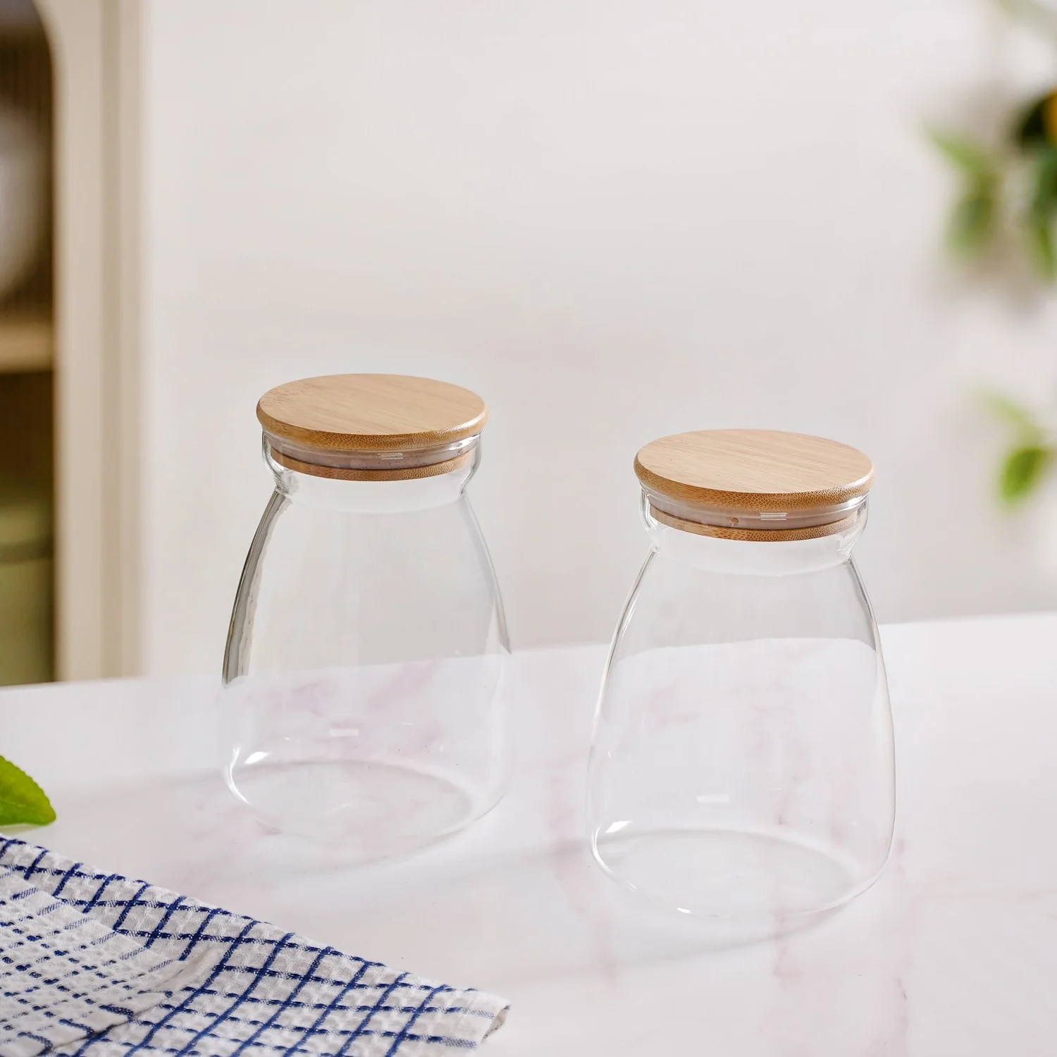 Airtight Jar Set Of 2 For Dry Fruit Big 1100ml - Image 2