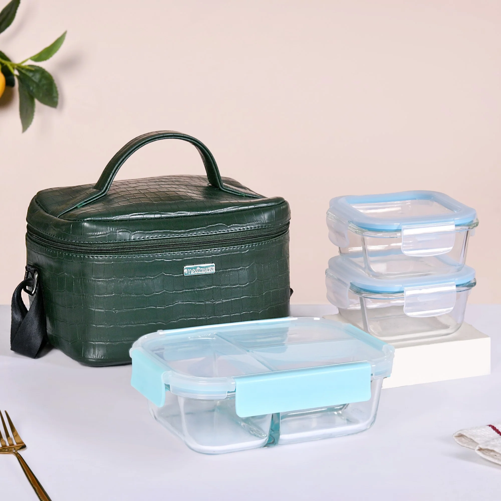 All In One Lunch Bag And Lunchbox Set Of 4 S 300ml x2 L 1000ml