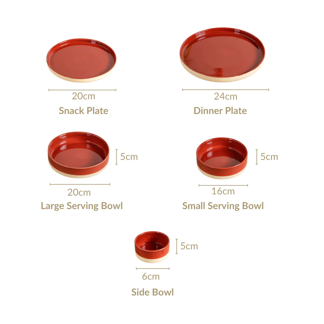 Amber Clay 22 Piece Dinnerset For 6 - Image 12