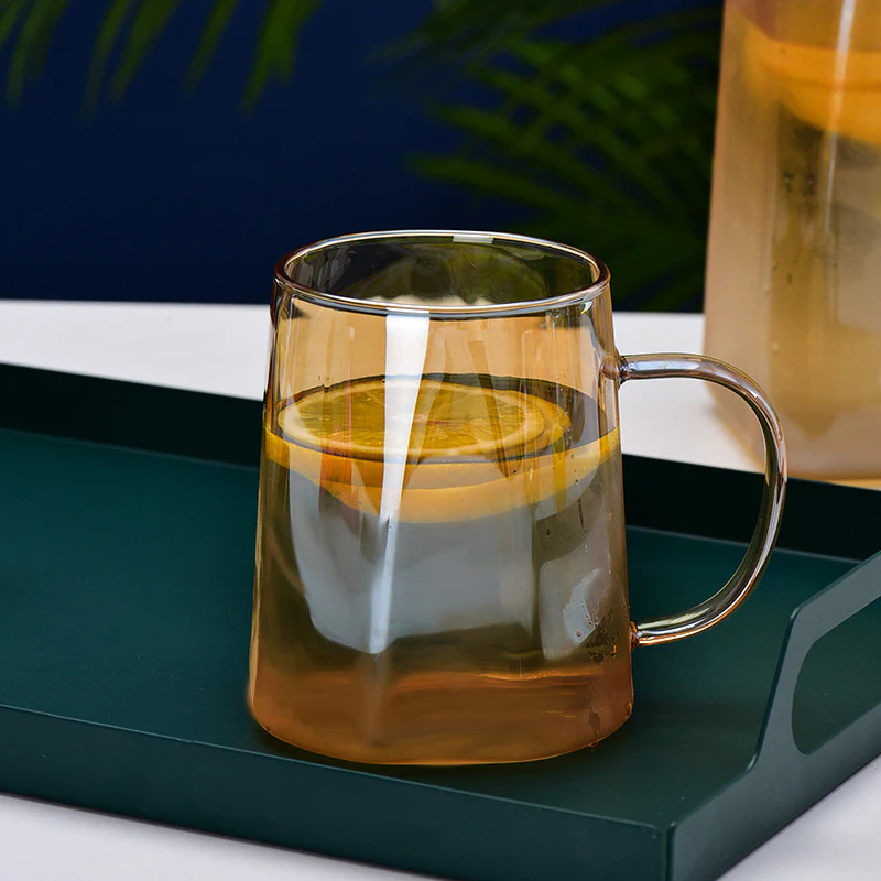 Amber Glass Jug and 4 Cups Set - Image 11