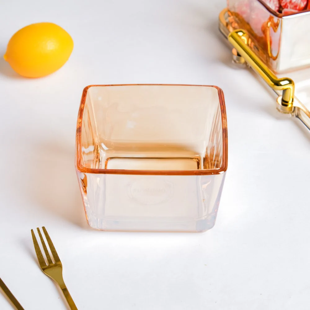 Amber Glassware Set of Bowls Spoons Tumbler - Image 10