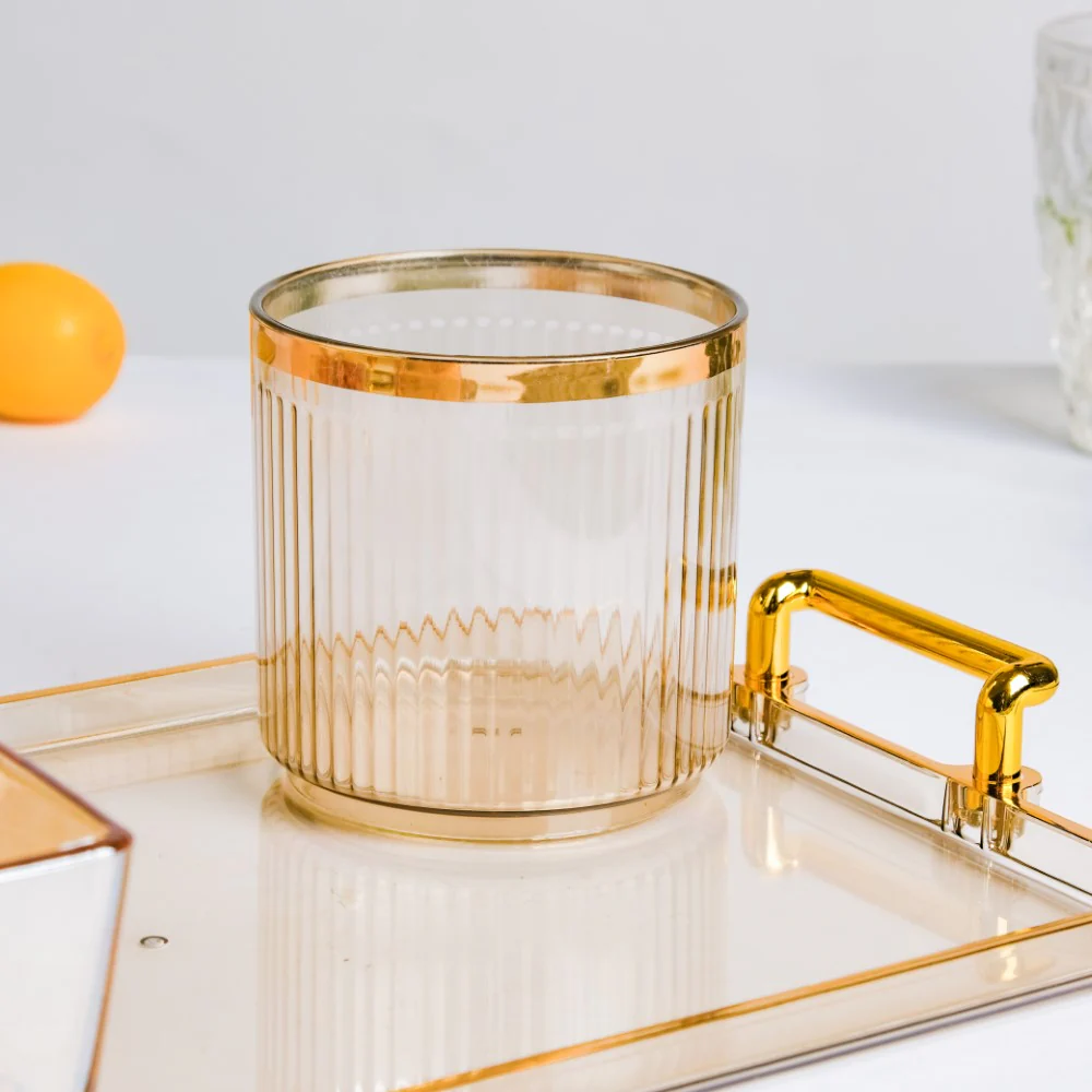 Amber Glassware Set of Bowls Spoons Tumbler - Image 12