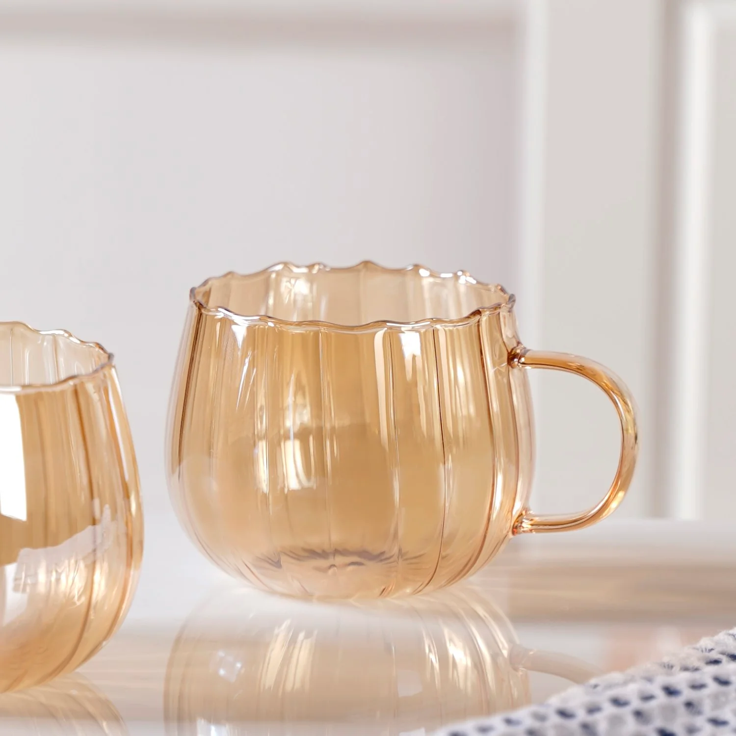 Amber Pumpkin Tea Cup Set Of 2 400ml - Image 7