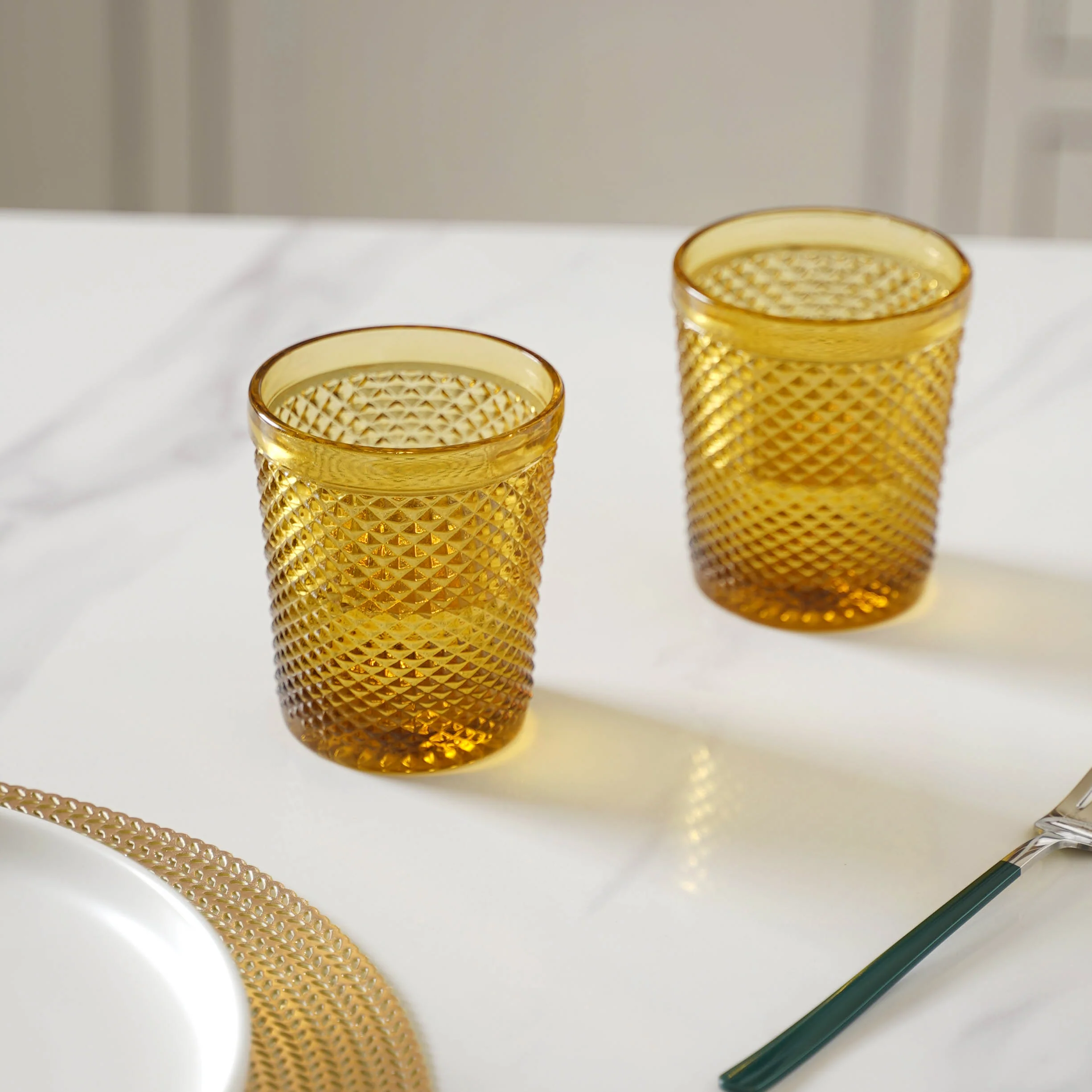 Amber Water Glass Set of 2 - Image 3