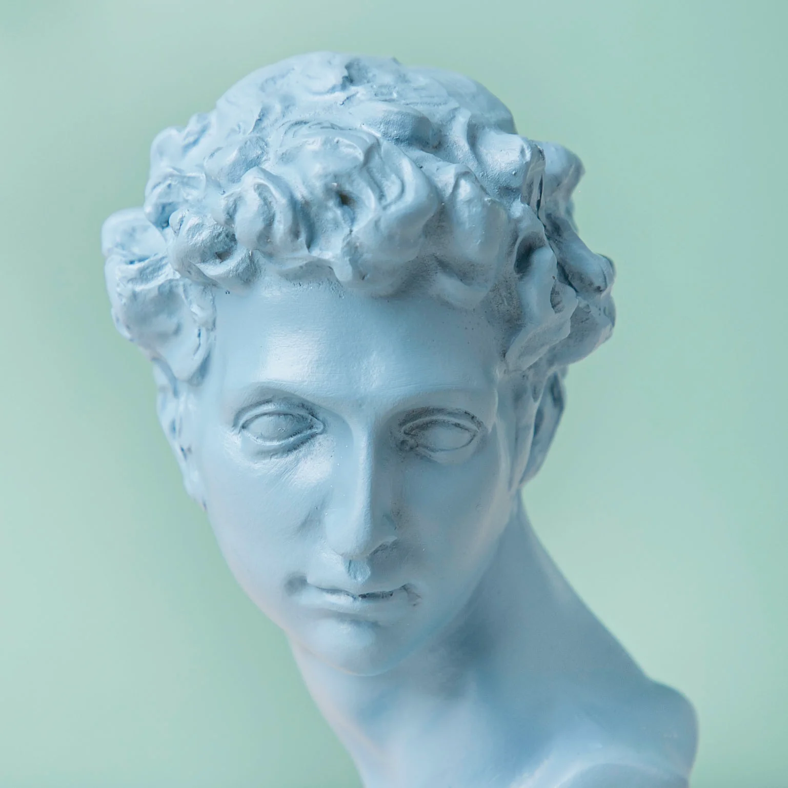 Ancient Greek Sculpture Blue - Image 4