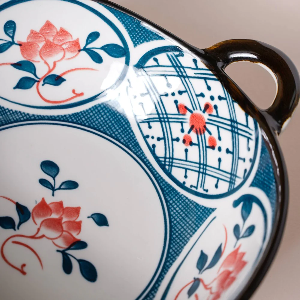 Anhui Ceramic Serving Bowl With Handles 9 Inch 500 ml - Image 5