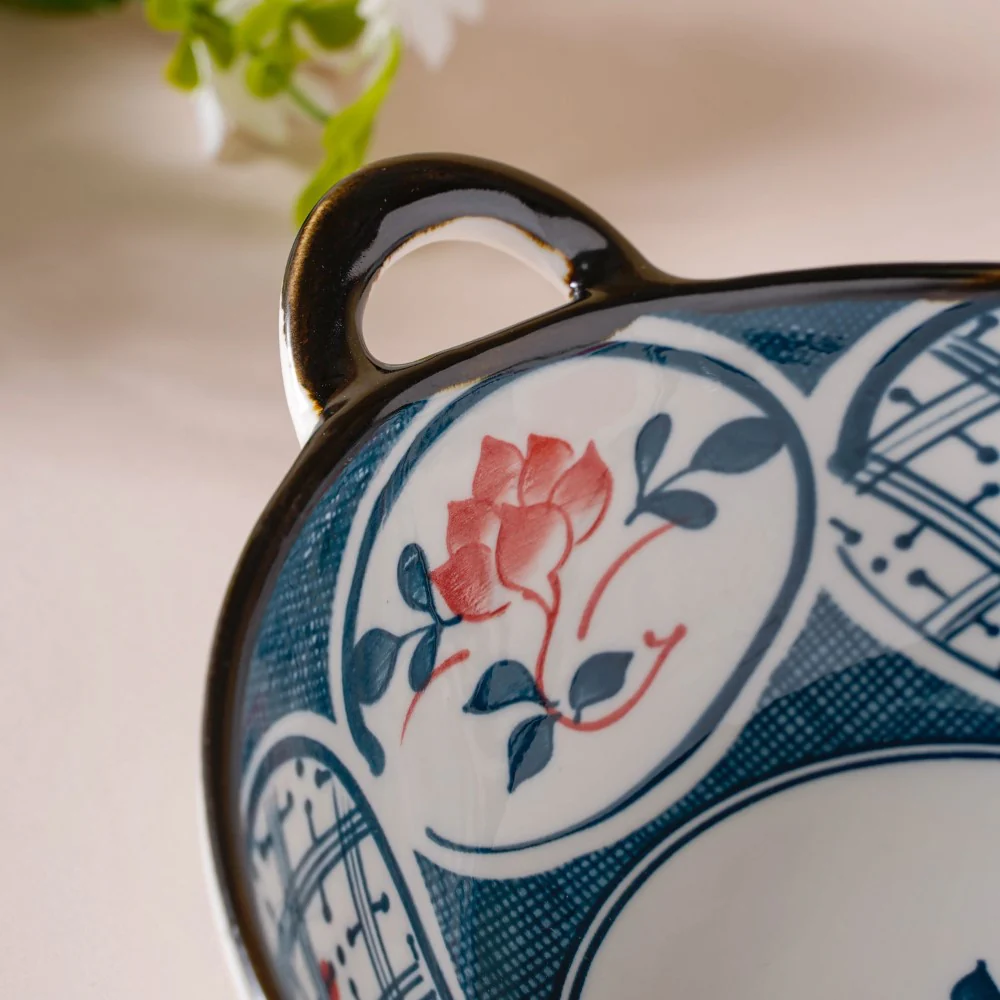 Anhui Ceramic Serving Bowl With Handles 9 Inch 500 ml - Image 8