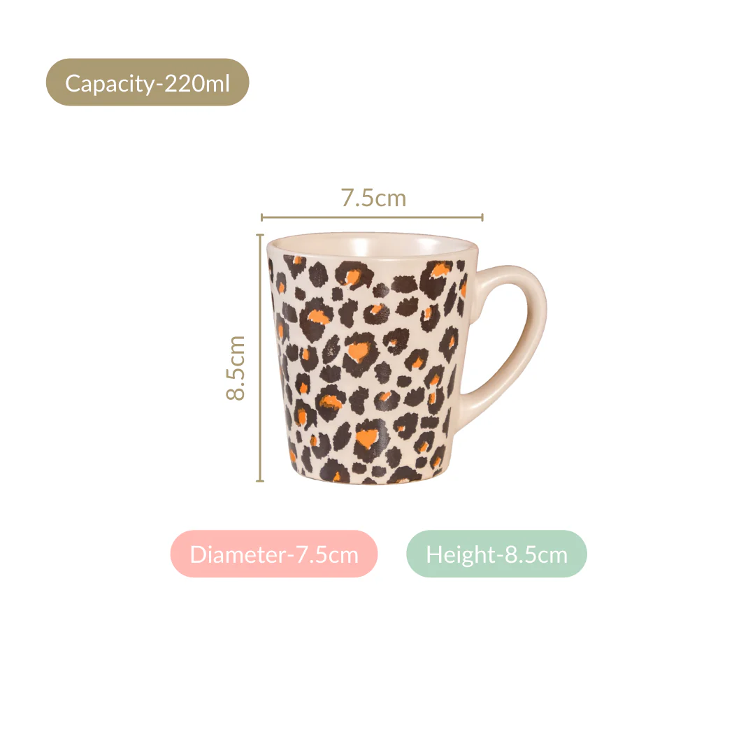 Animal Print Coffee Mug Set Of 6 220ml - Image 4