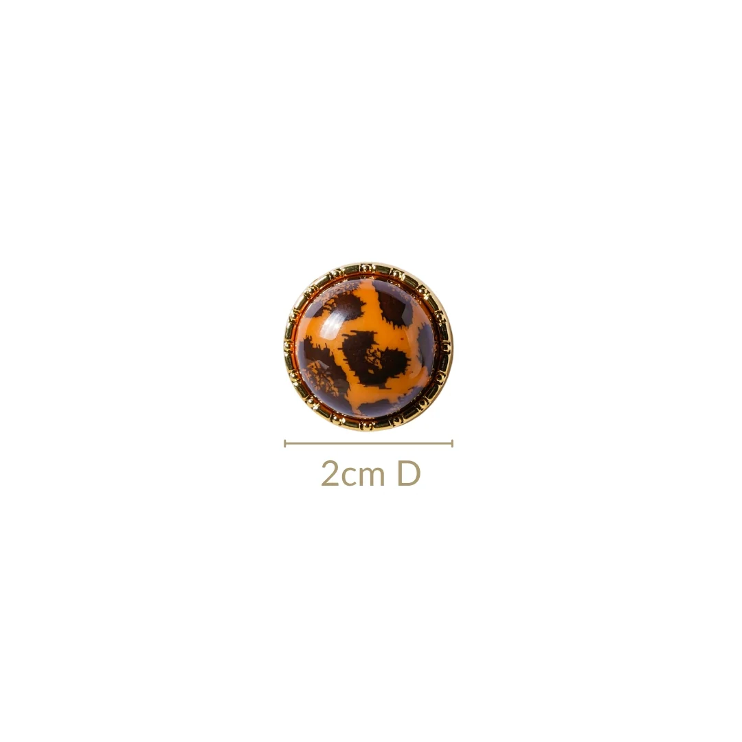 Animal Print Gold Accent Studs - Image 3