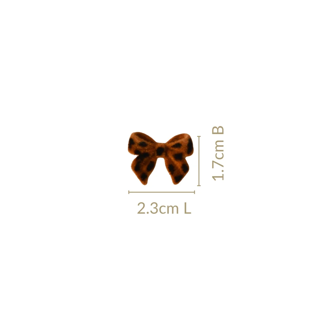 Animal Printed Bow Studs - Image 3