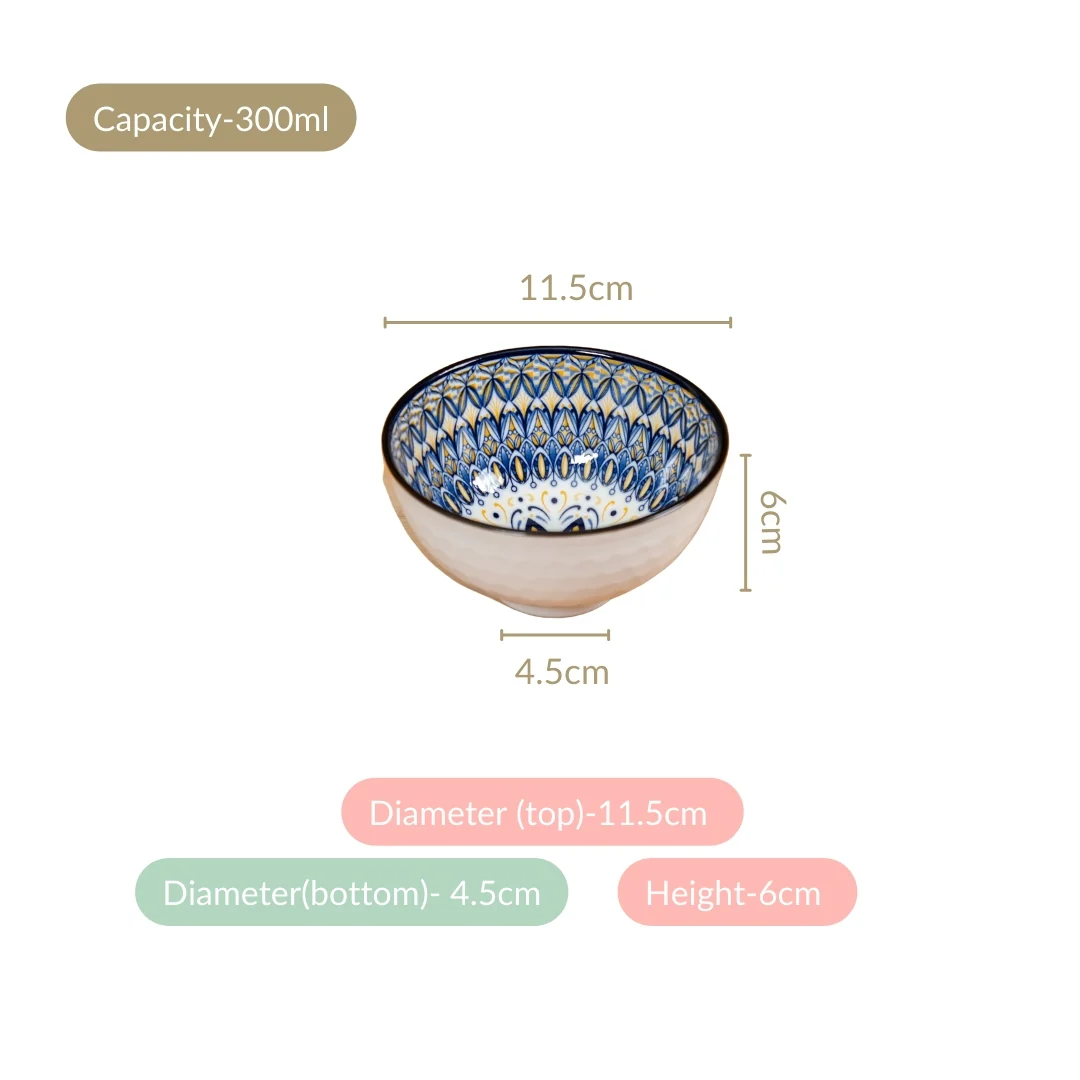 Aoki Ceramic Soup Bowl Set Of 6 300ml - Image 4
