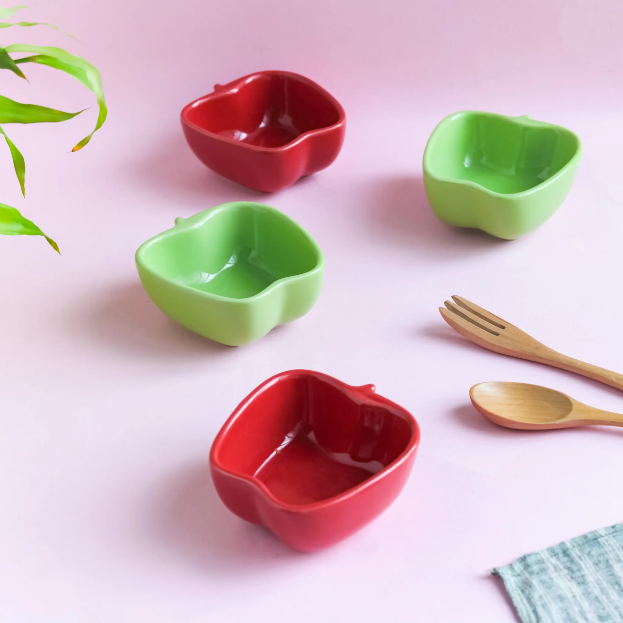 Apple Shaped Bowl Set of 2 - Image 3