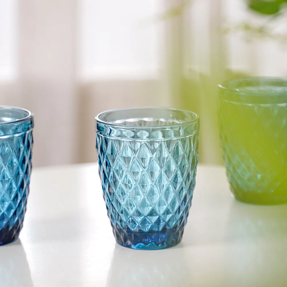 Aqua Blue Glassware Set of 4 - Image 7