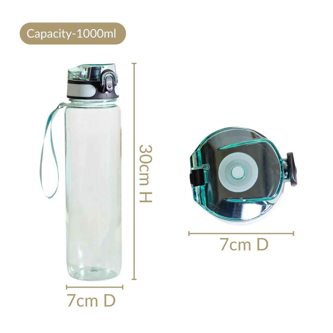 Aqualite Leakproof Sipper Bottle For Office Gym Set Of 2 Mint Frost 1000ml - Image 5
