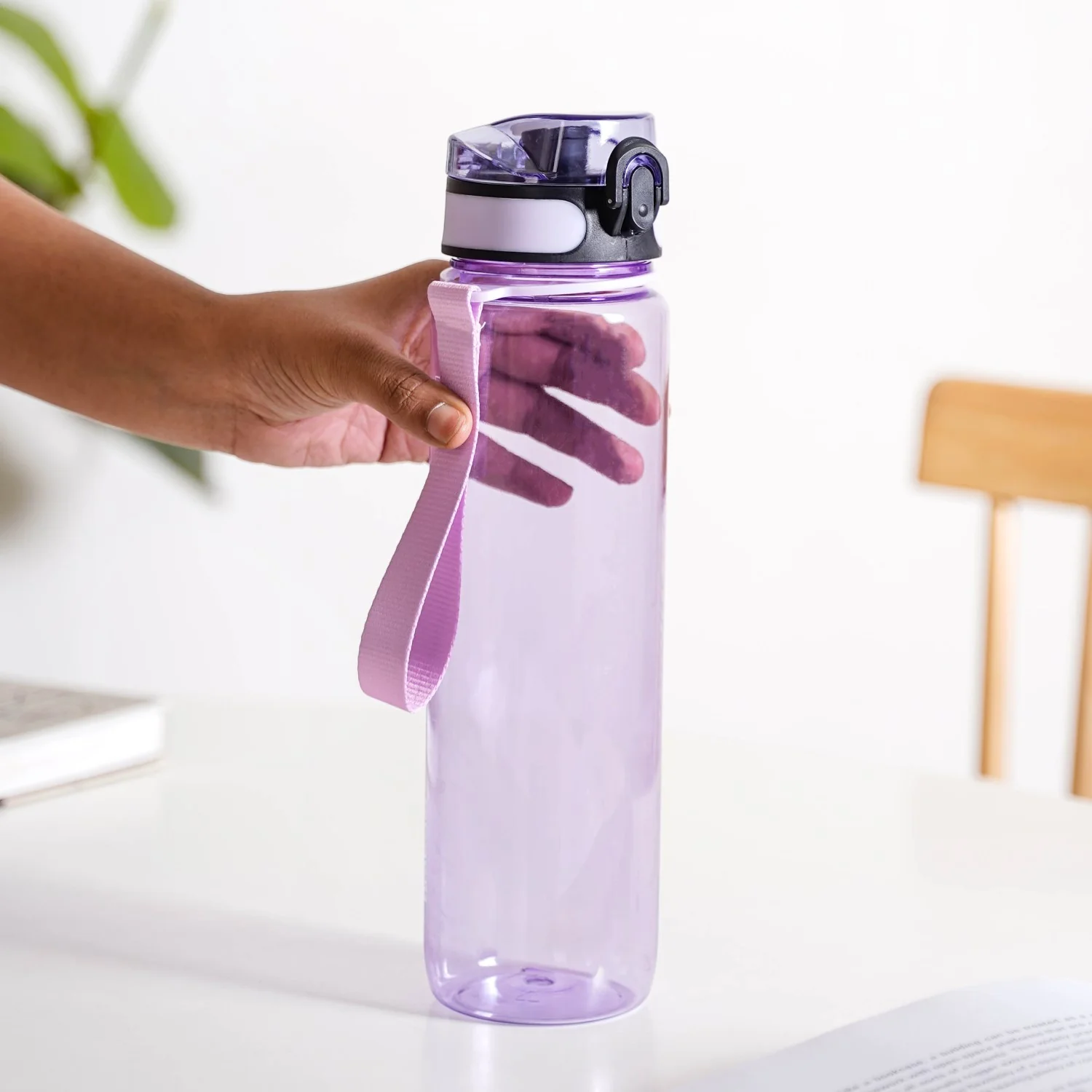 Aqualite Travel Water Bottles Set Of 2 Lavender Blush 1000ml - Image 2