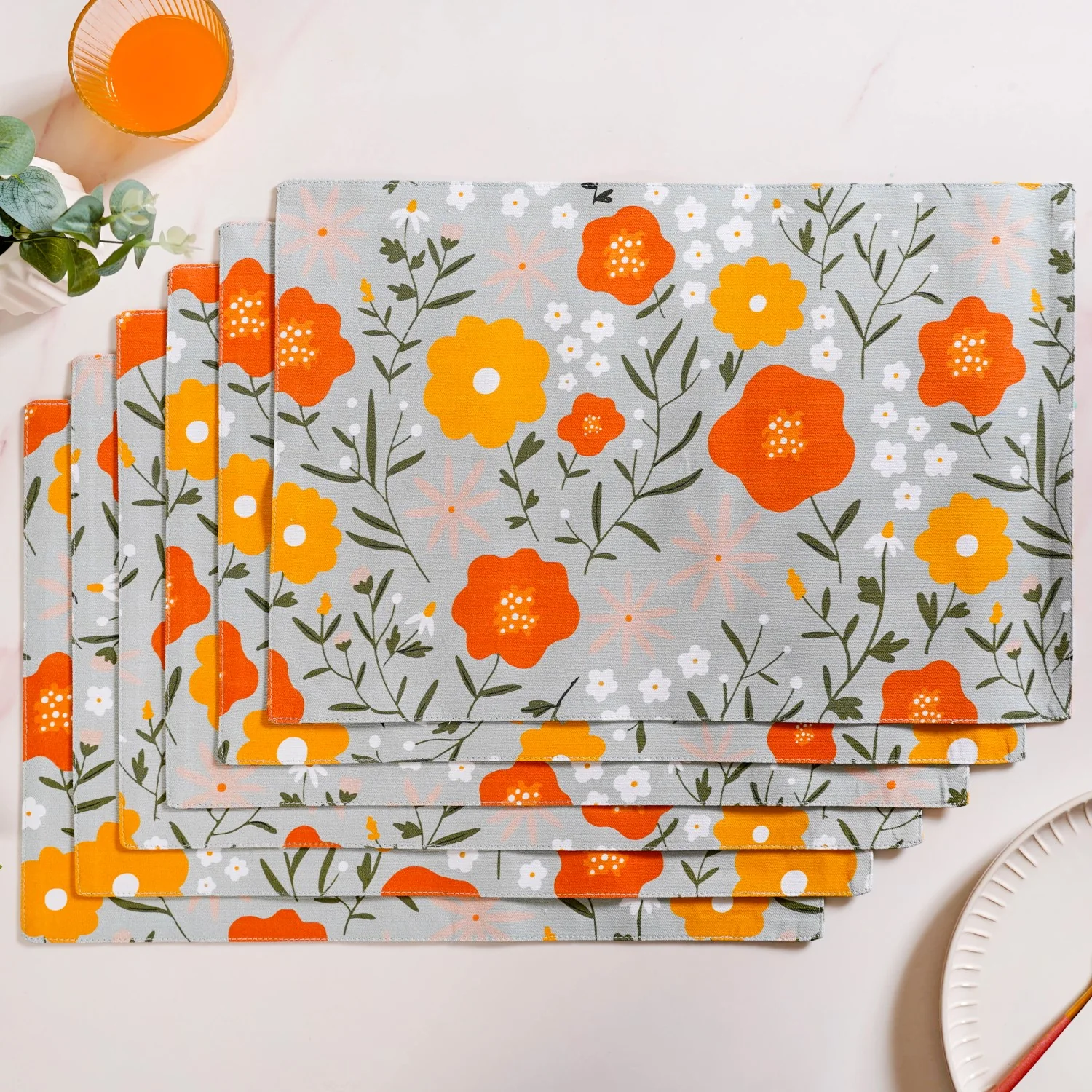 Arancia Complete Table Linen Set With Mats Napkins Runners And Table Cloth - Image 3