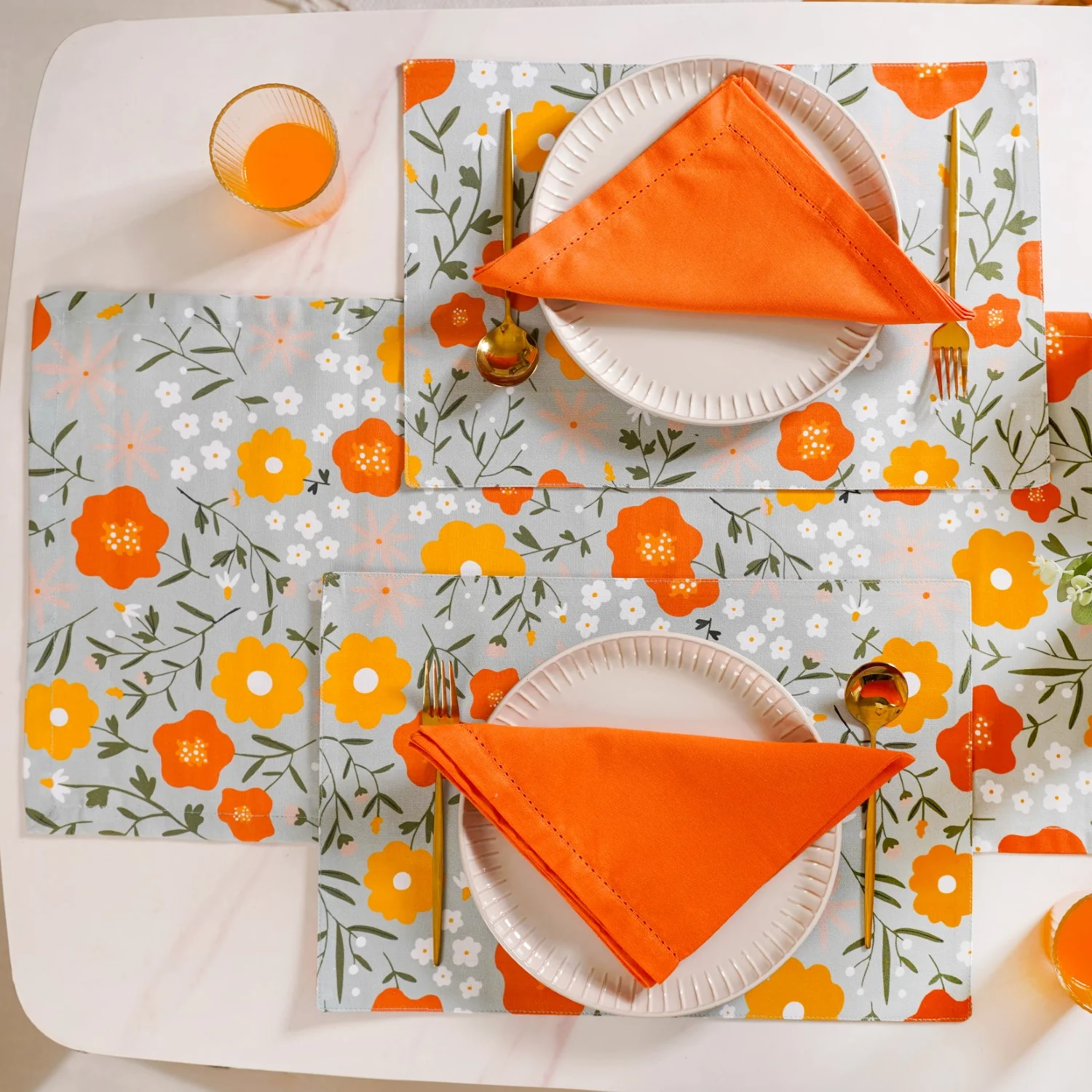 Arancia Table Place Mat Runner And Napkin Set - Image 2