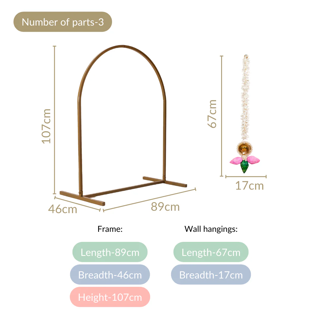 Arch Backdrop Metal Frame With Decor Hangings 42 Inch - Image 4
