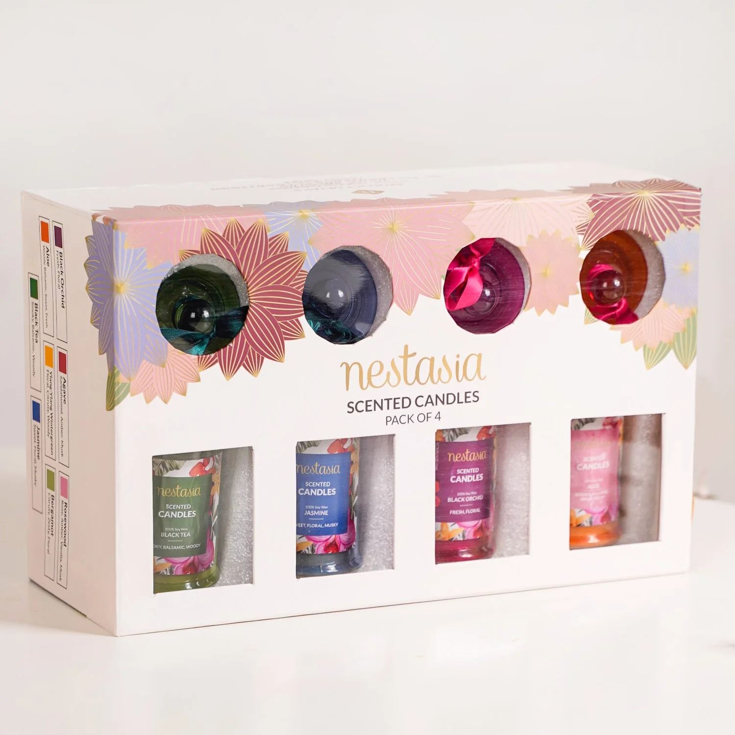 Aroma Quartet Scented Candle Set Of 4 With Gift Box - Image 2