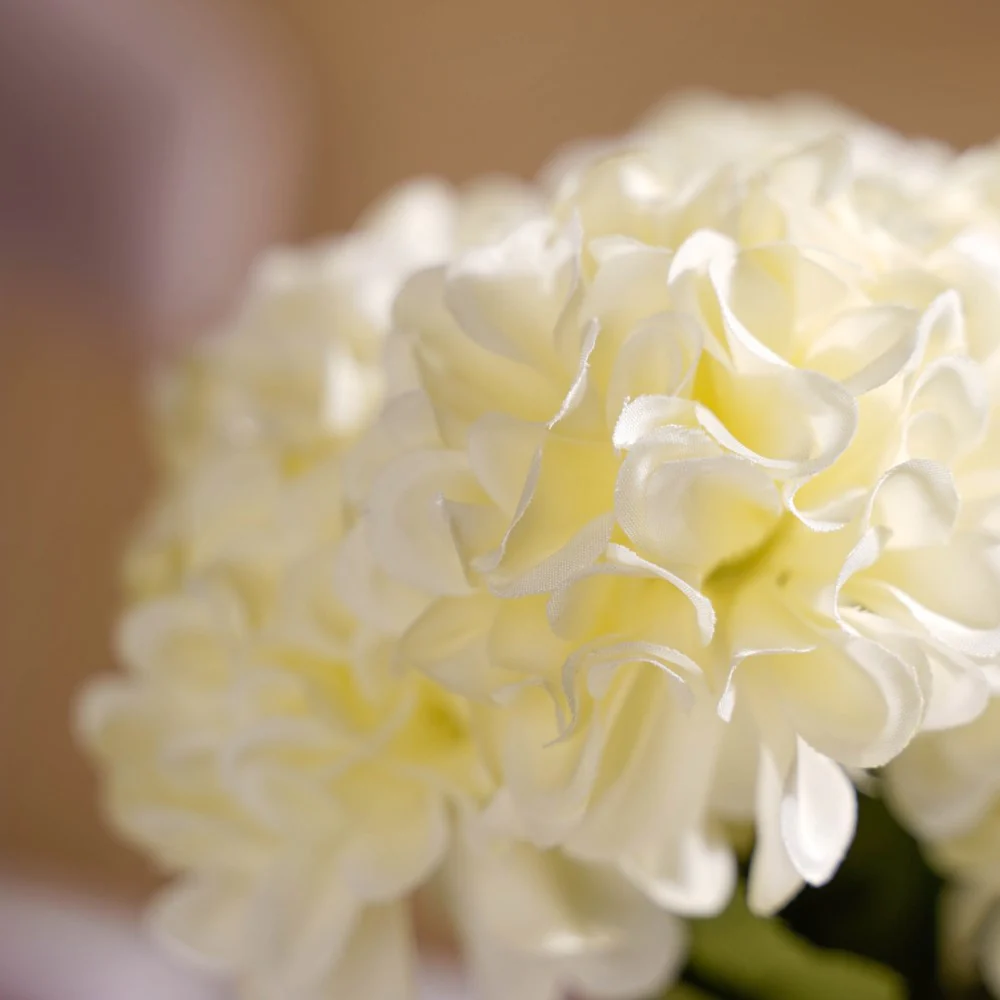 Artificial Chrysanthemum Bouquet White Set Of 2 - Image 7