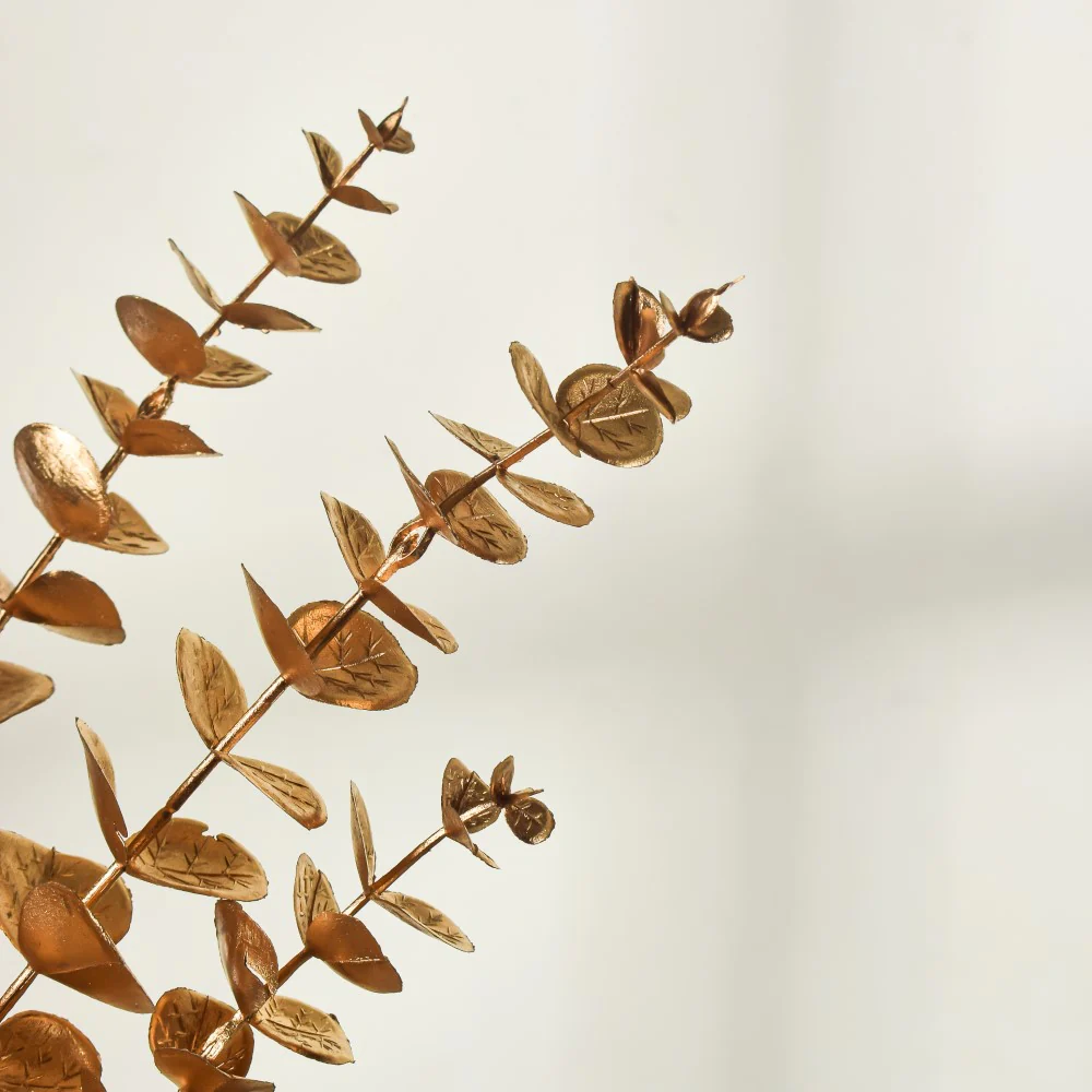Artificial Eucalyptus Decor Stem Gold Set Of 4 - Image 5