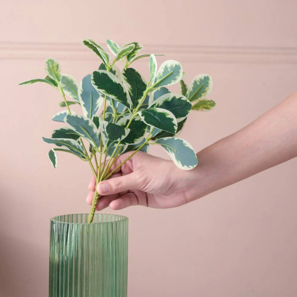 Artificial Green Leaves For Decor Set Of 2 - Image 2