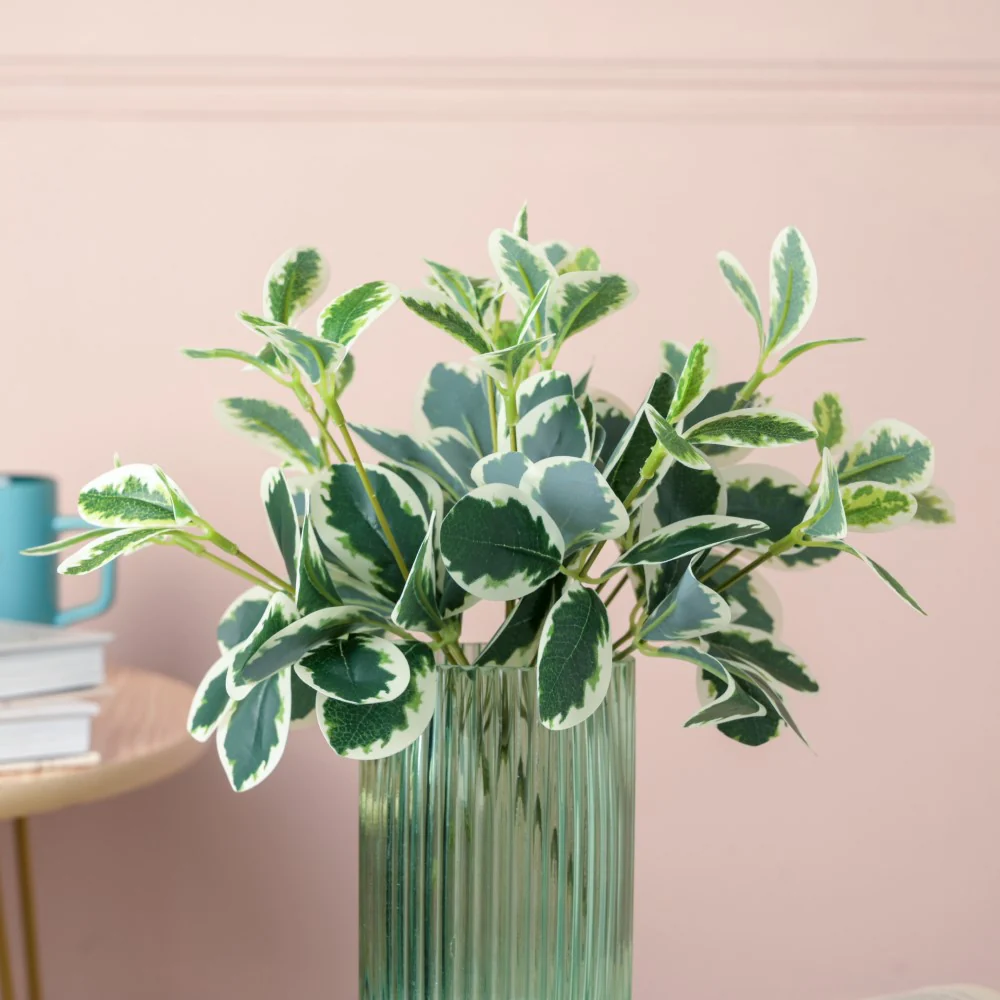 Artificial Green Leaves For Decor Set Of 2 - Image 4