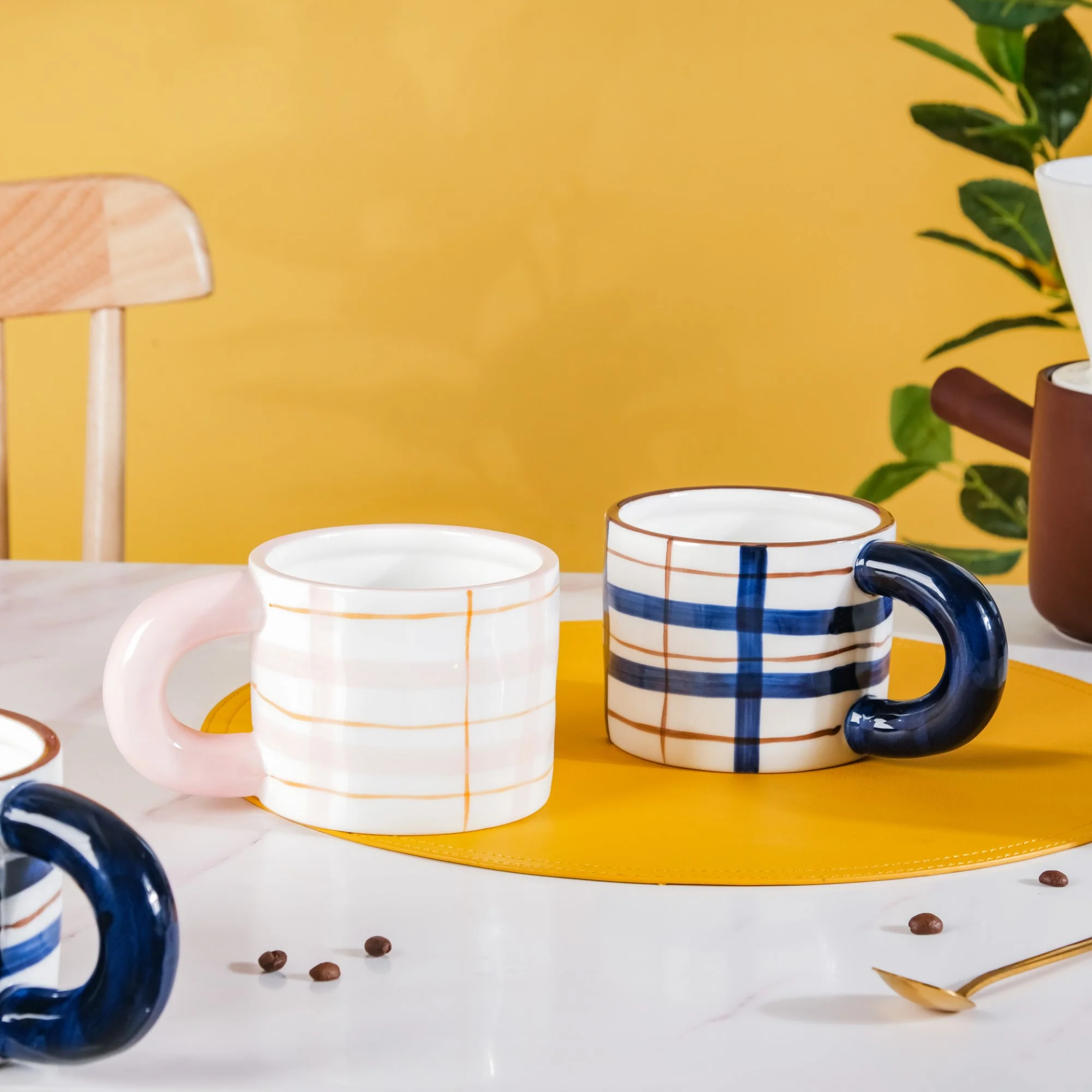 Artsy Ceramic Coffee Mug Set of 4 330ml - Image 5