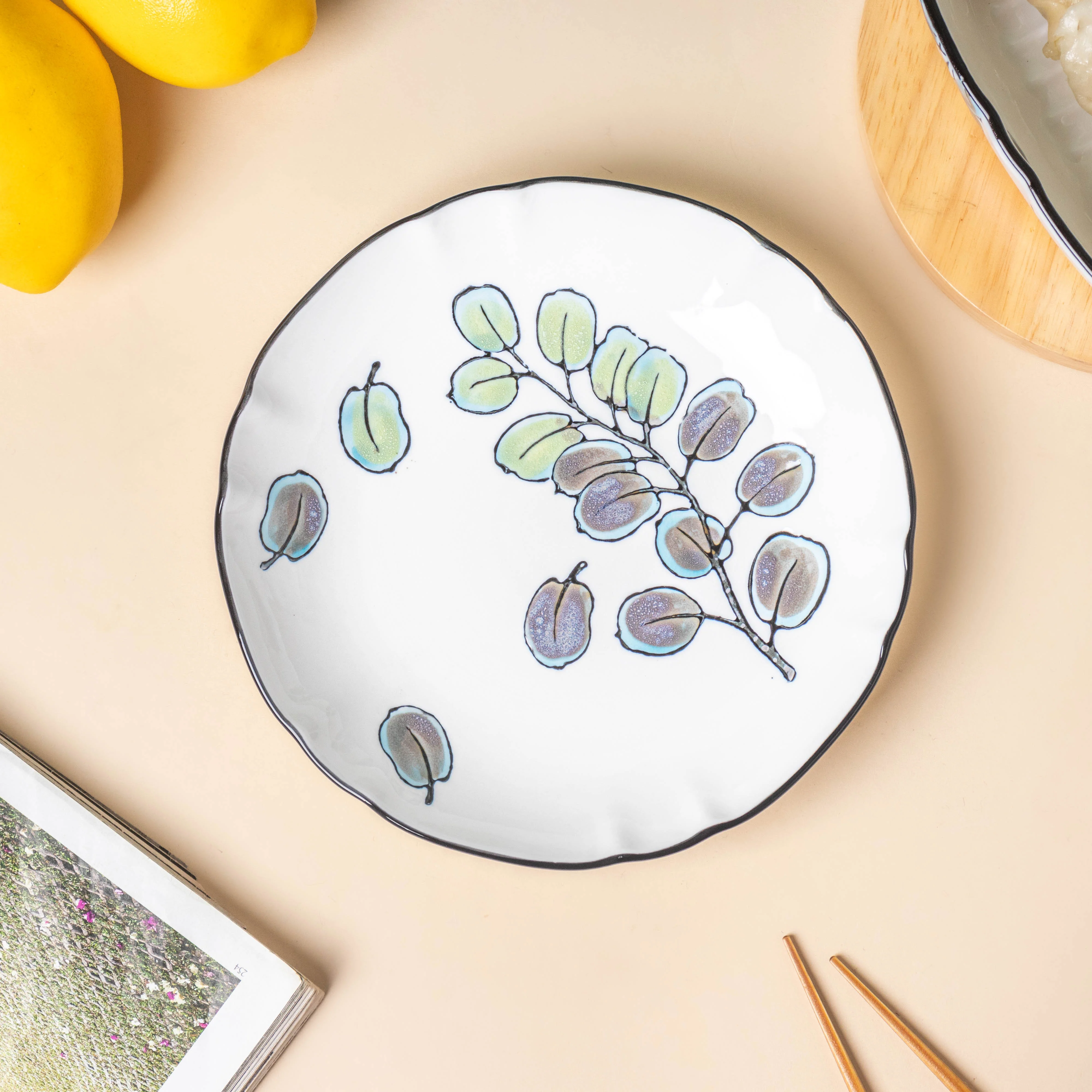 Aspen Leaves 19 Piece Pasta Set For 6 - Image 9