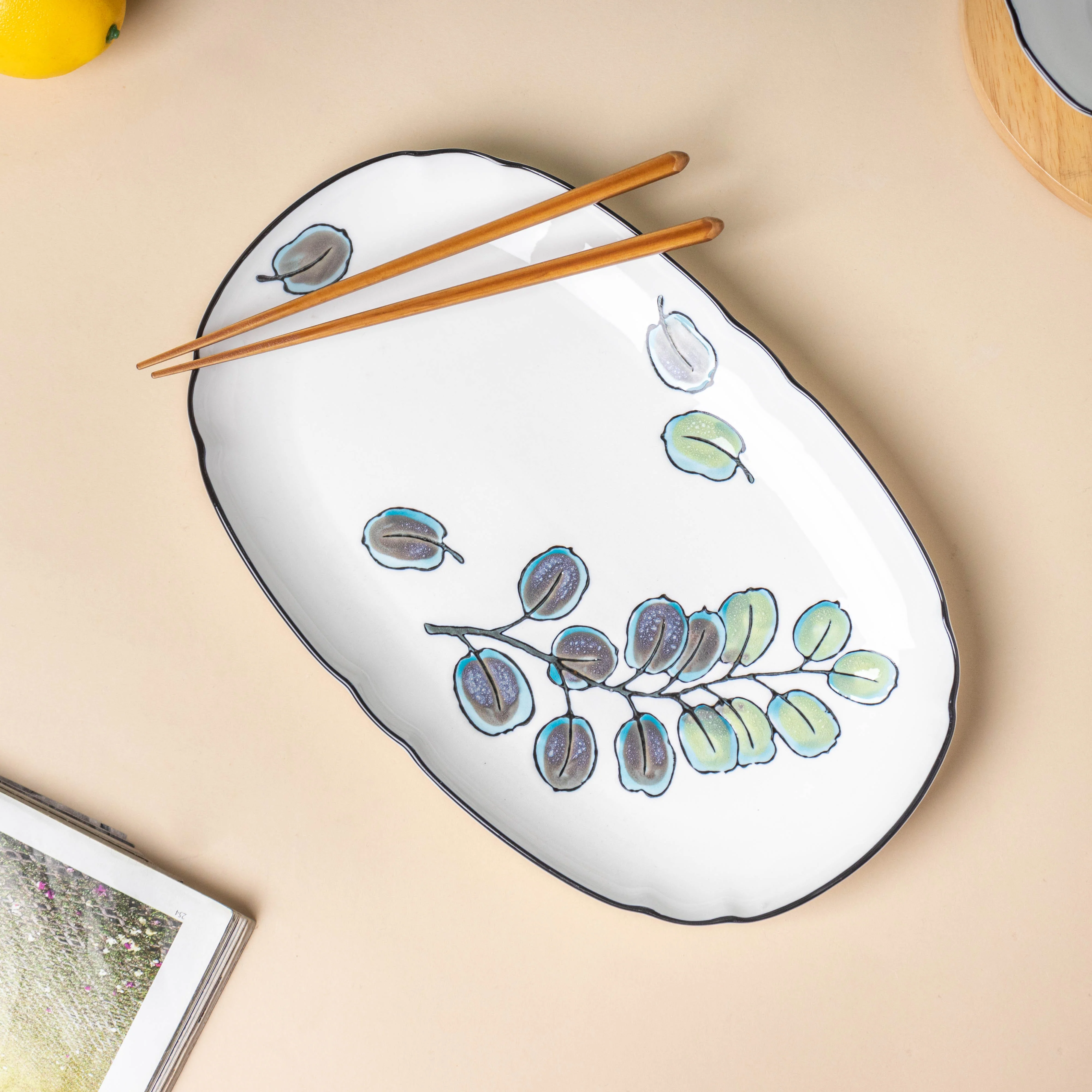 Aspen Leaves Long Platter 12 Inch - Image 3