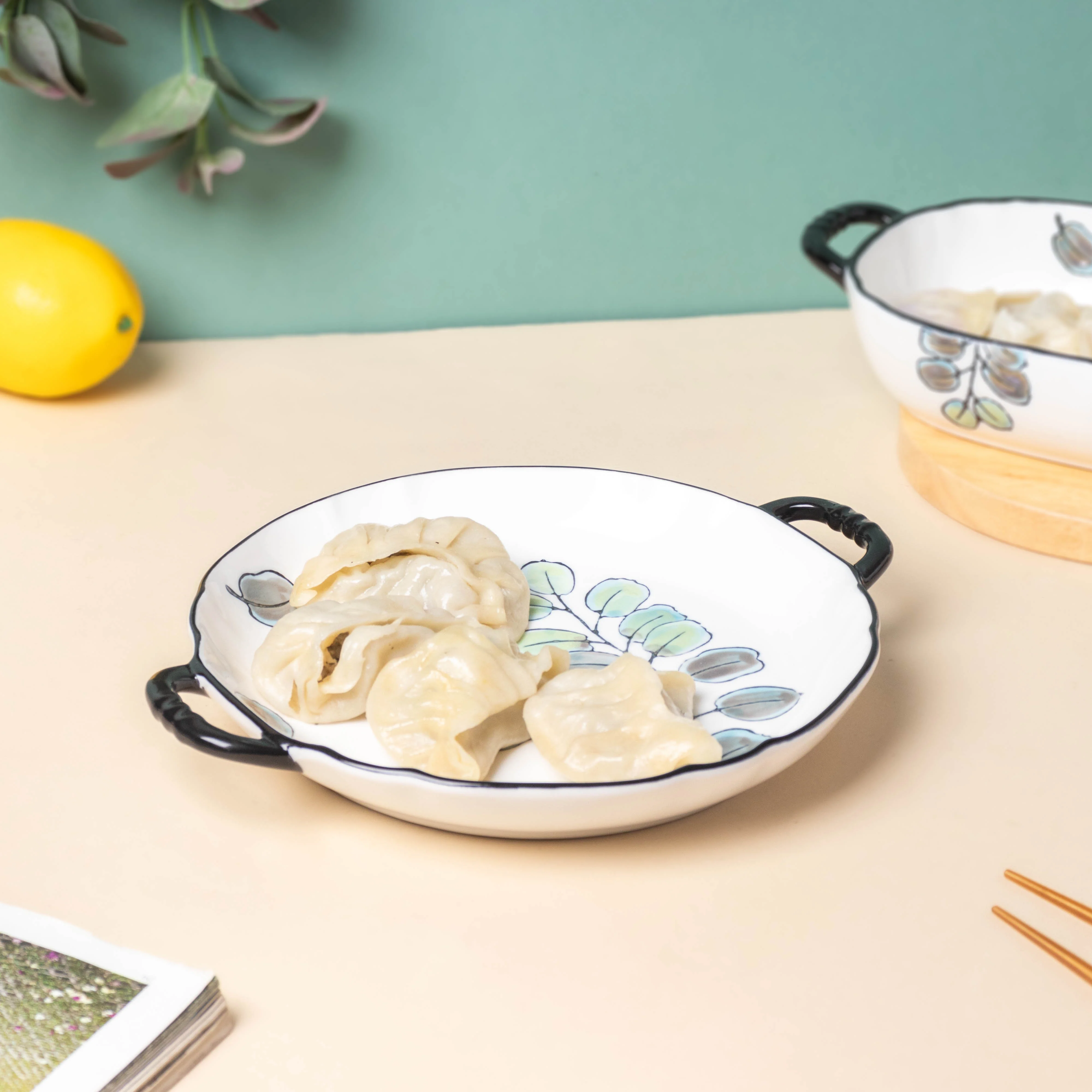 Aspen Leaves Plate With Handles 8.5 Inch - Image 5