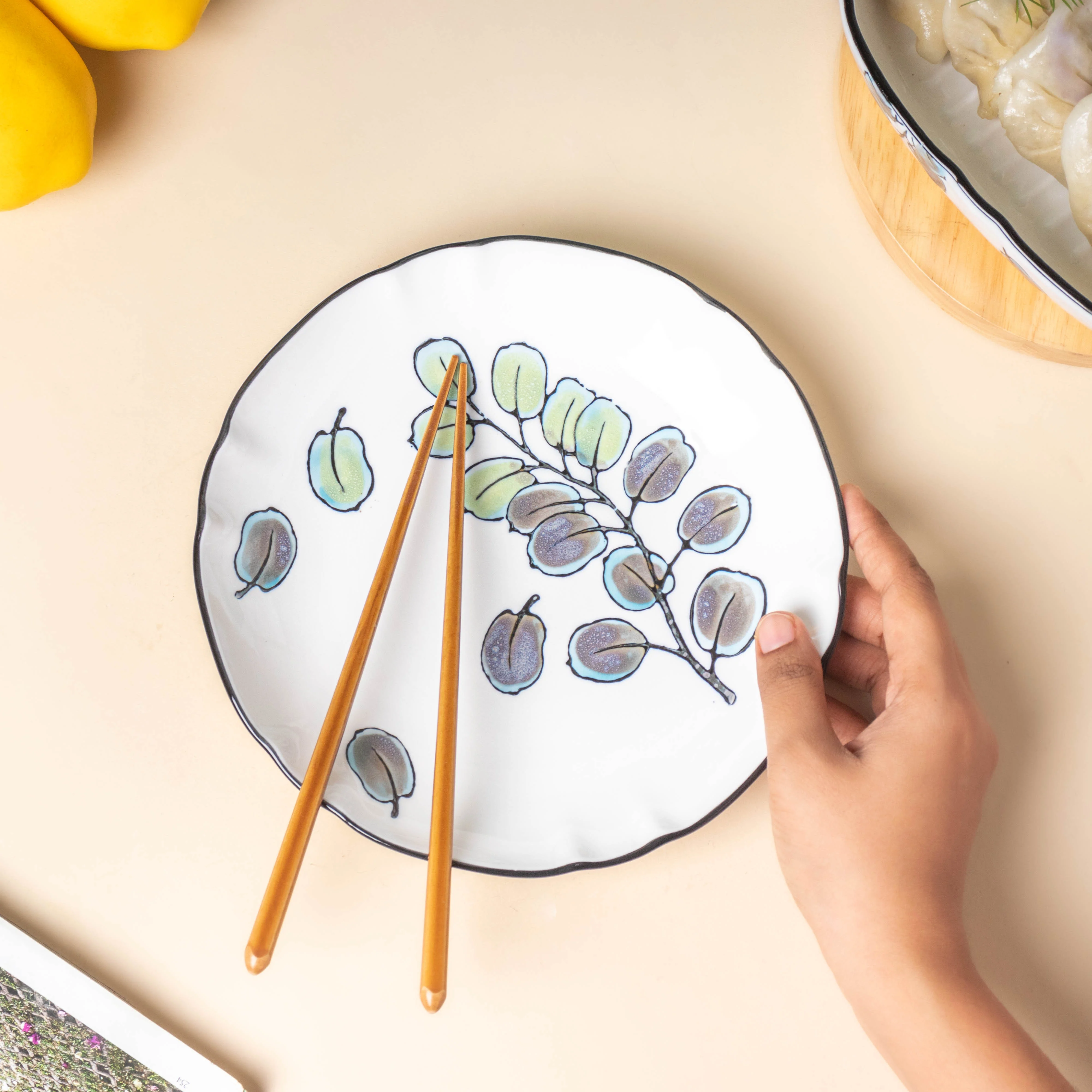 Aspen Leaves Snack Plate 7.5 Inch - Image 2
