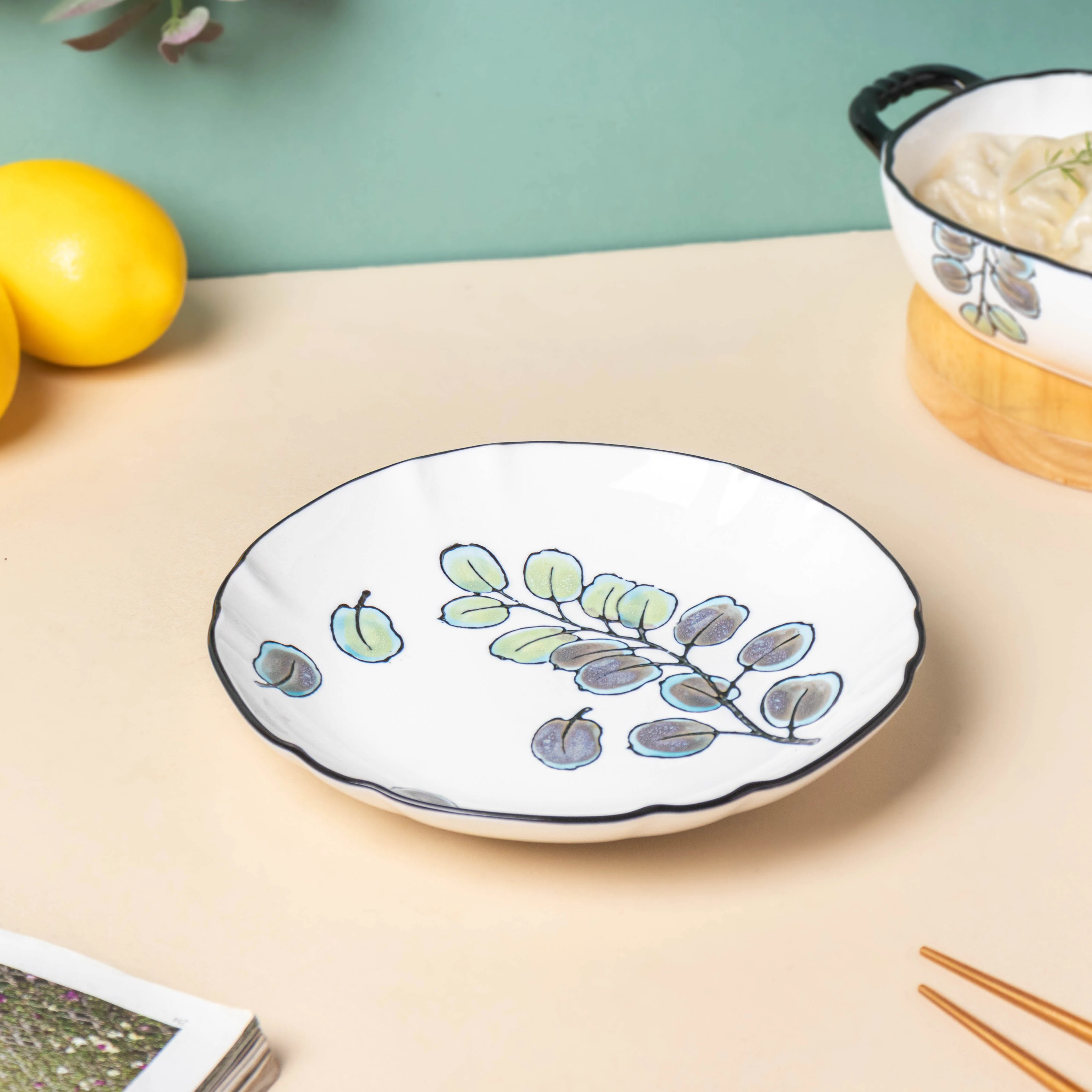 Aspen Leaves Snack Plate 7.5 Inch - Image 3