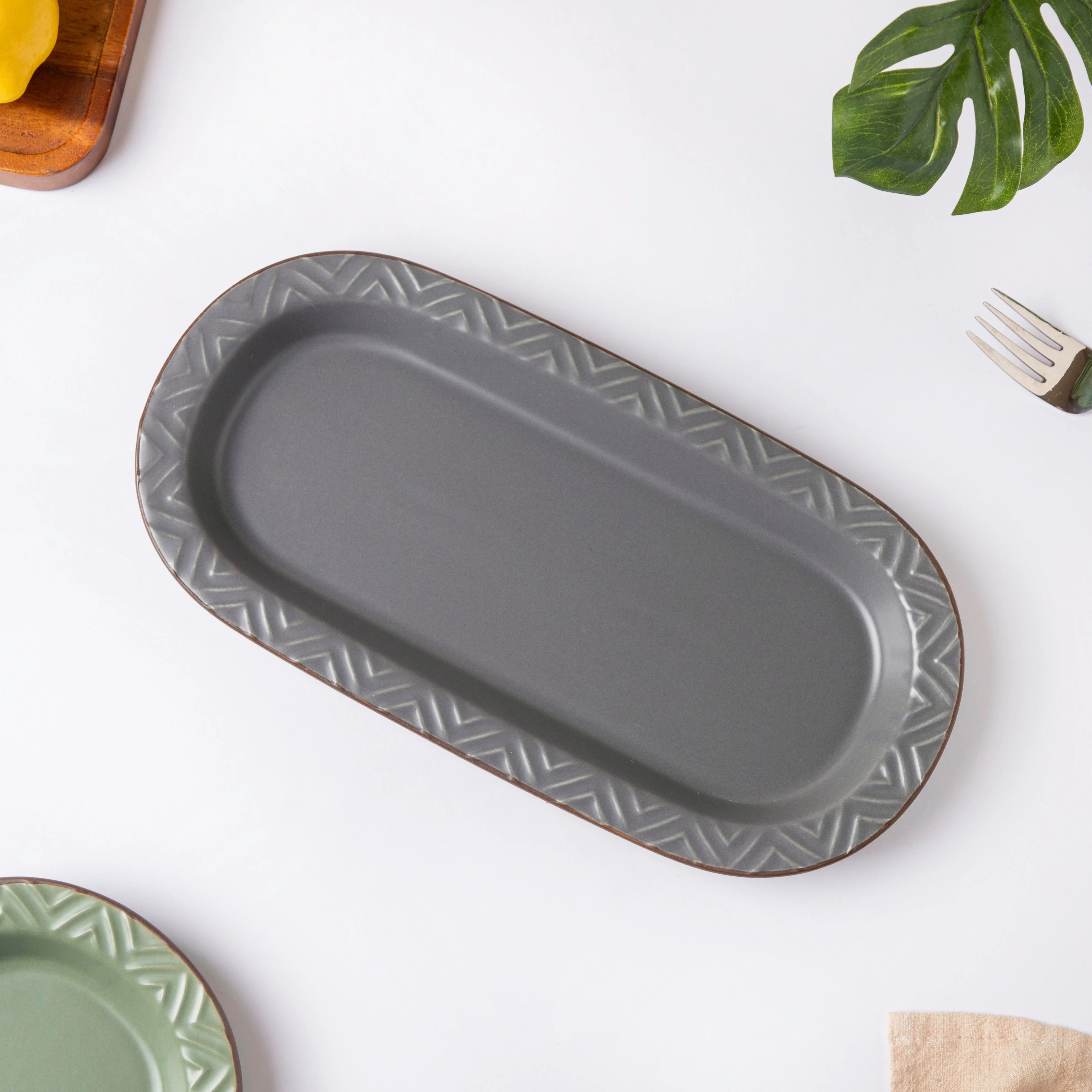 Asphalt Grey Long Plate 12 Inch - Image 3